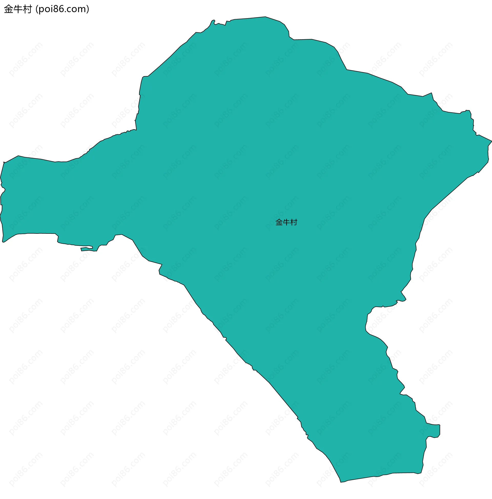 金牛村边界地图