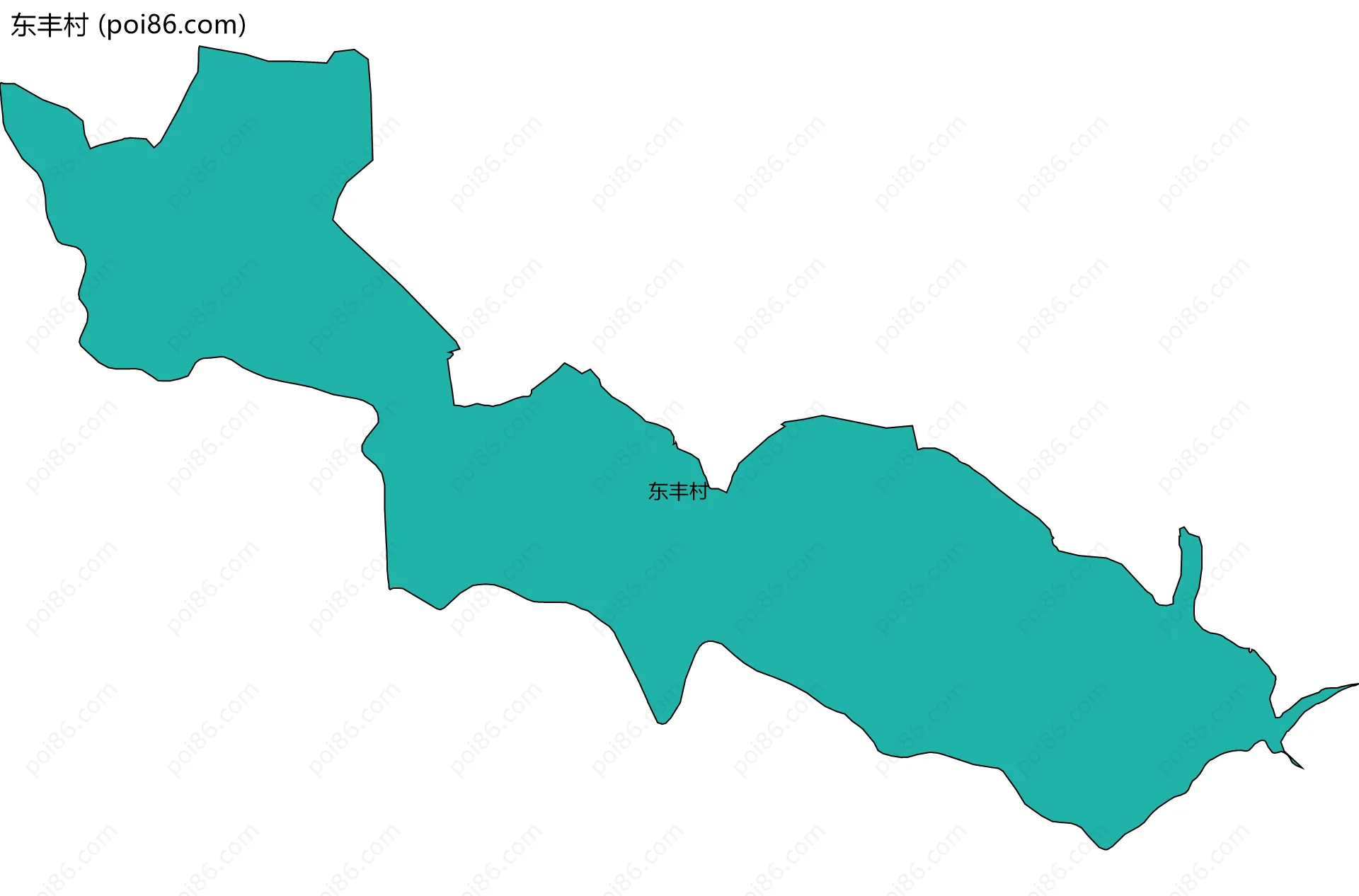 东丰村边界地图