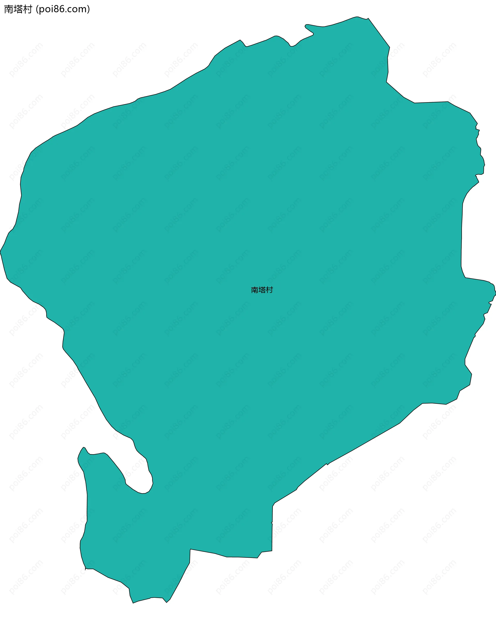 南塔村边界地图