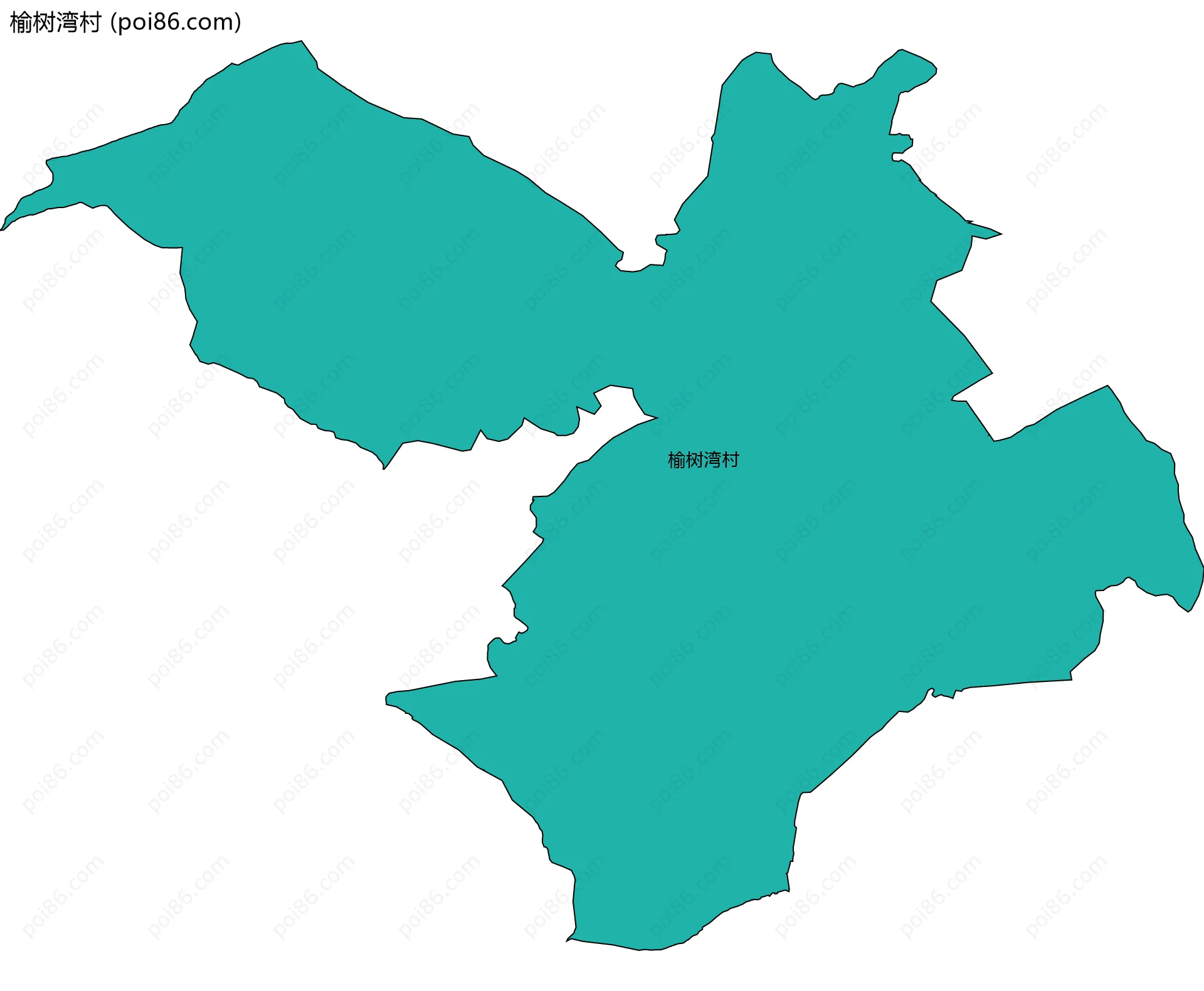 榆树湾村边界地图