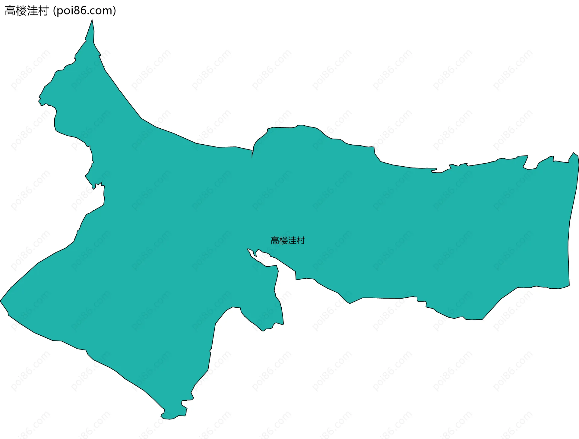 高楼洼村边界地图