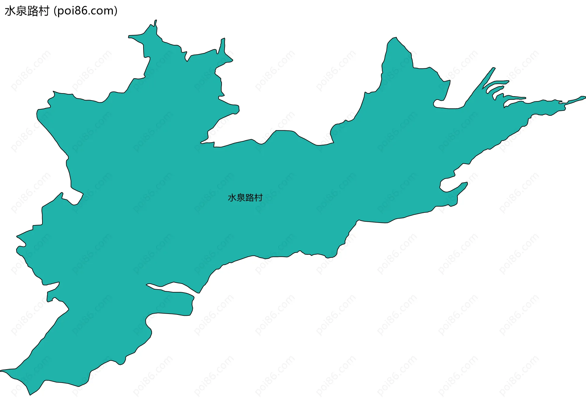 水泉路村边界地图