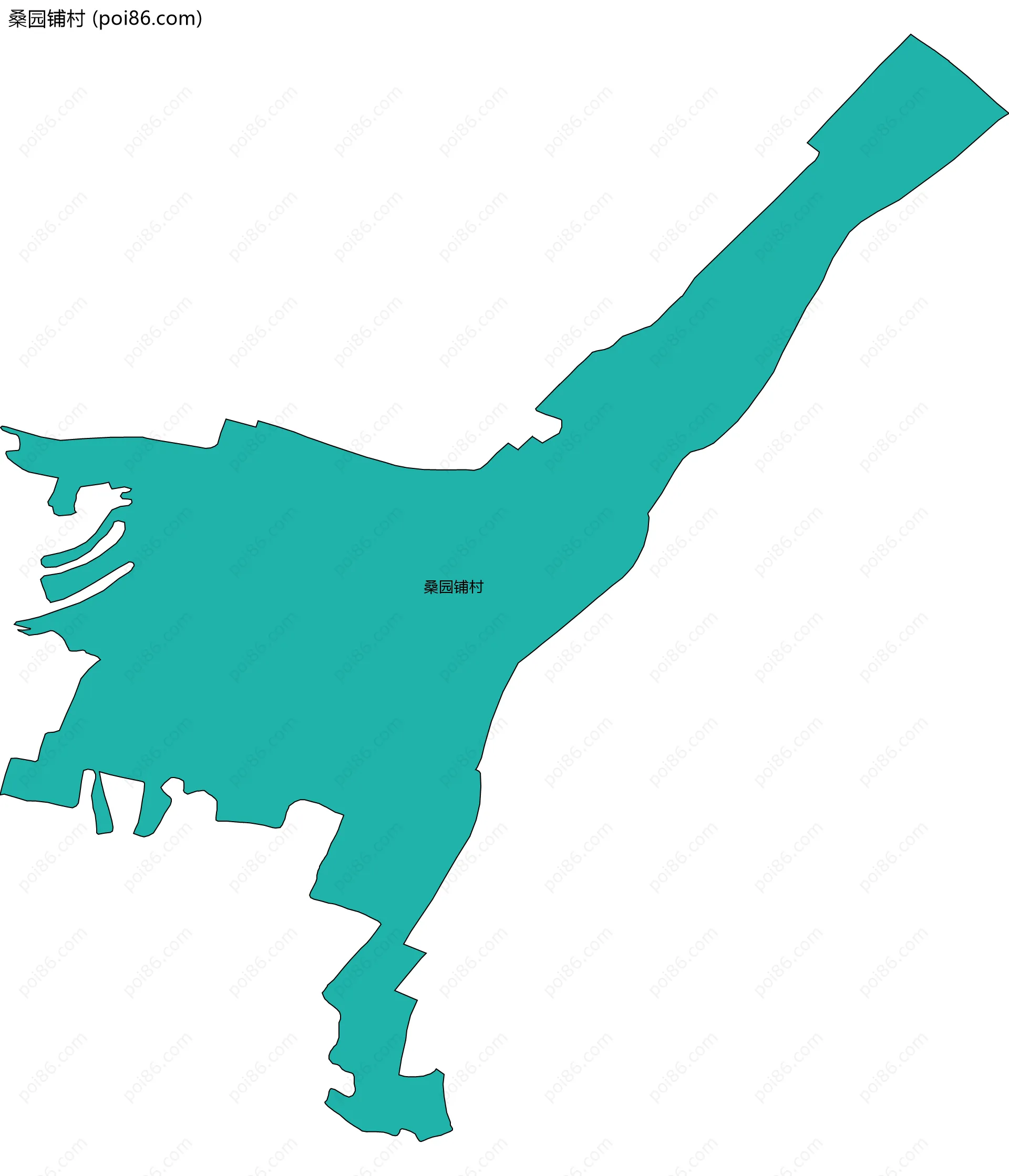 桑园铺村边界地图