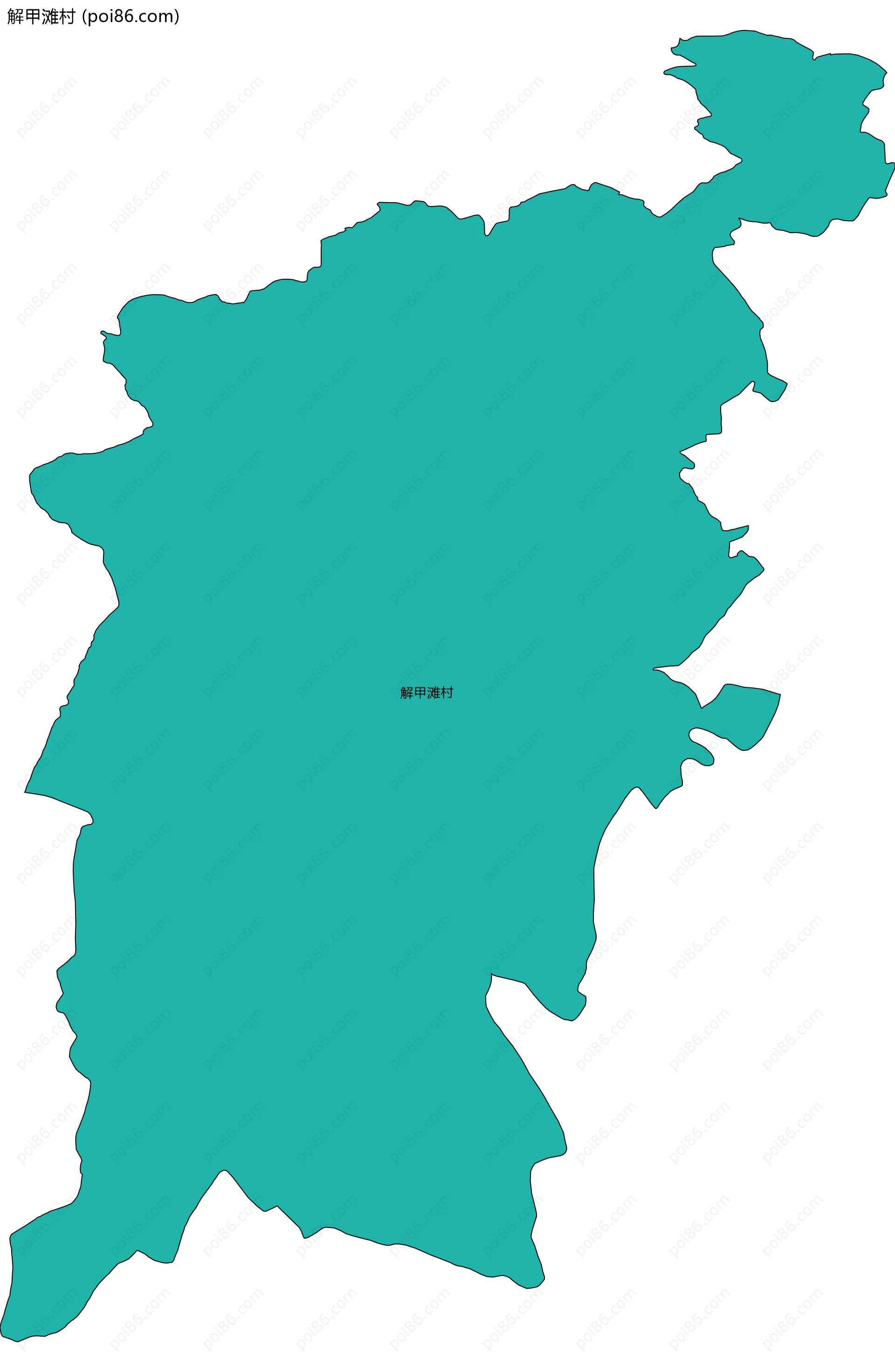 解甲滩村边界地图