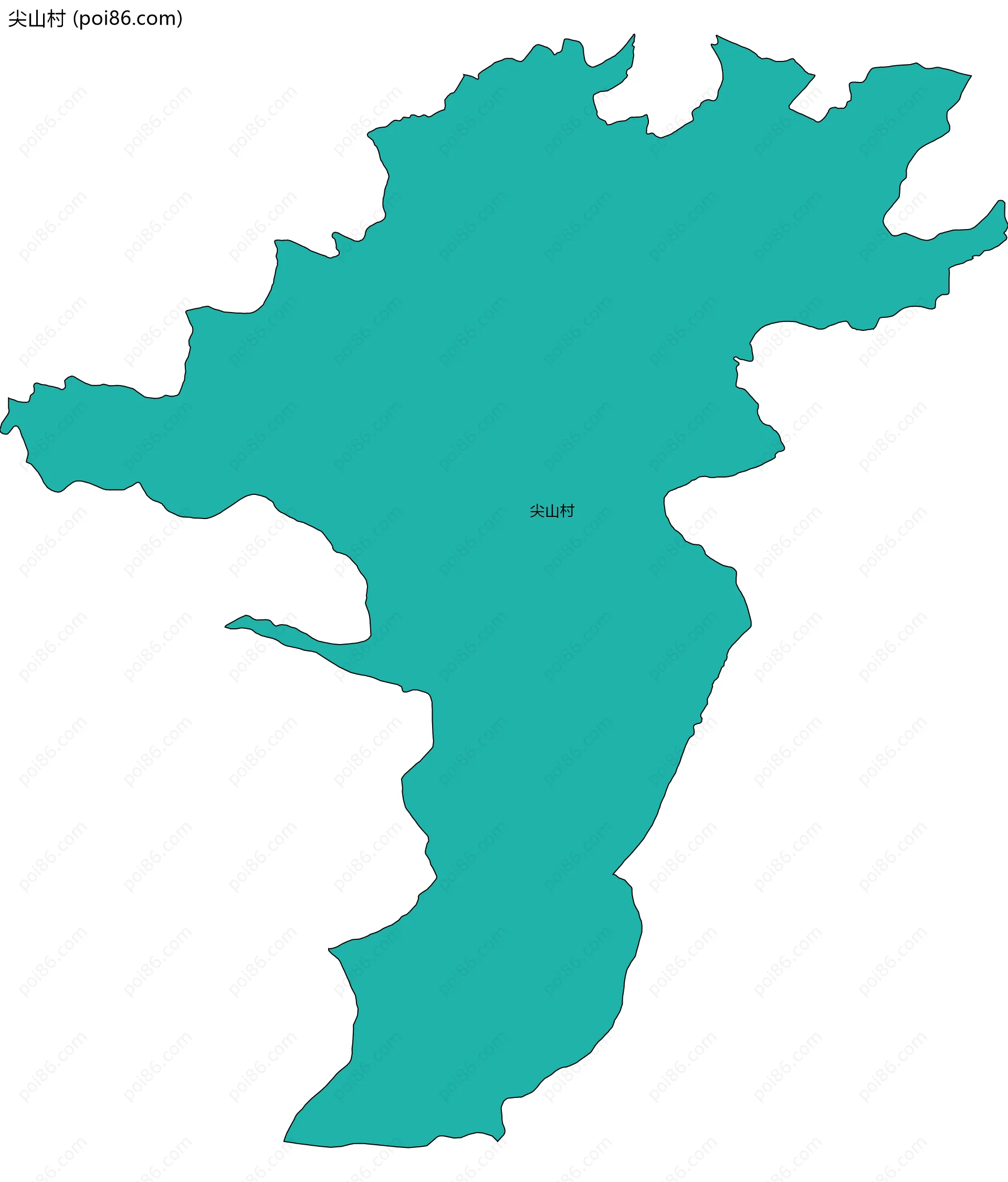 尖山村边界地图