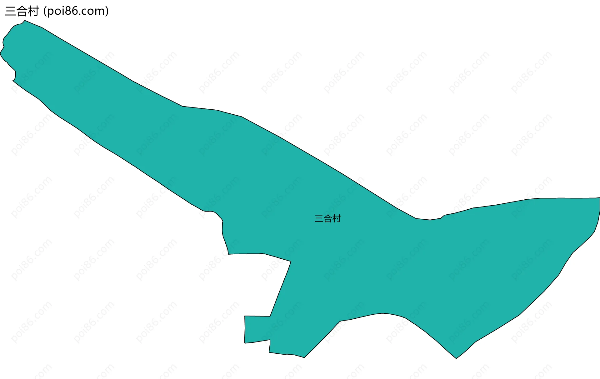 三合村边界地图
