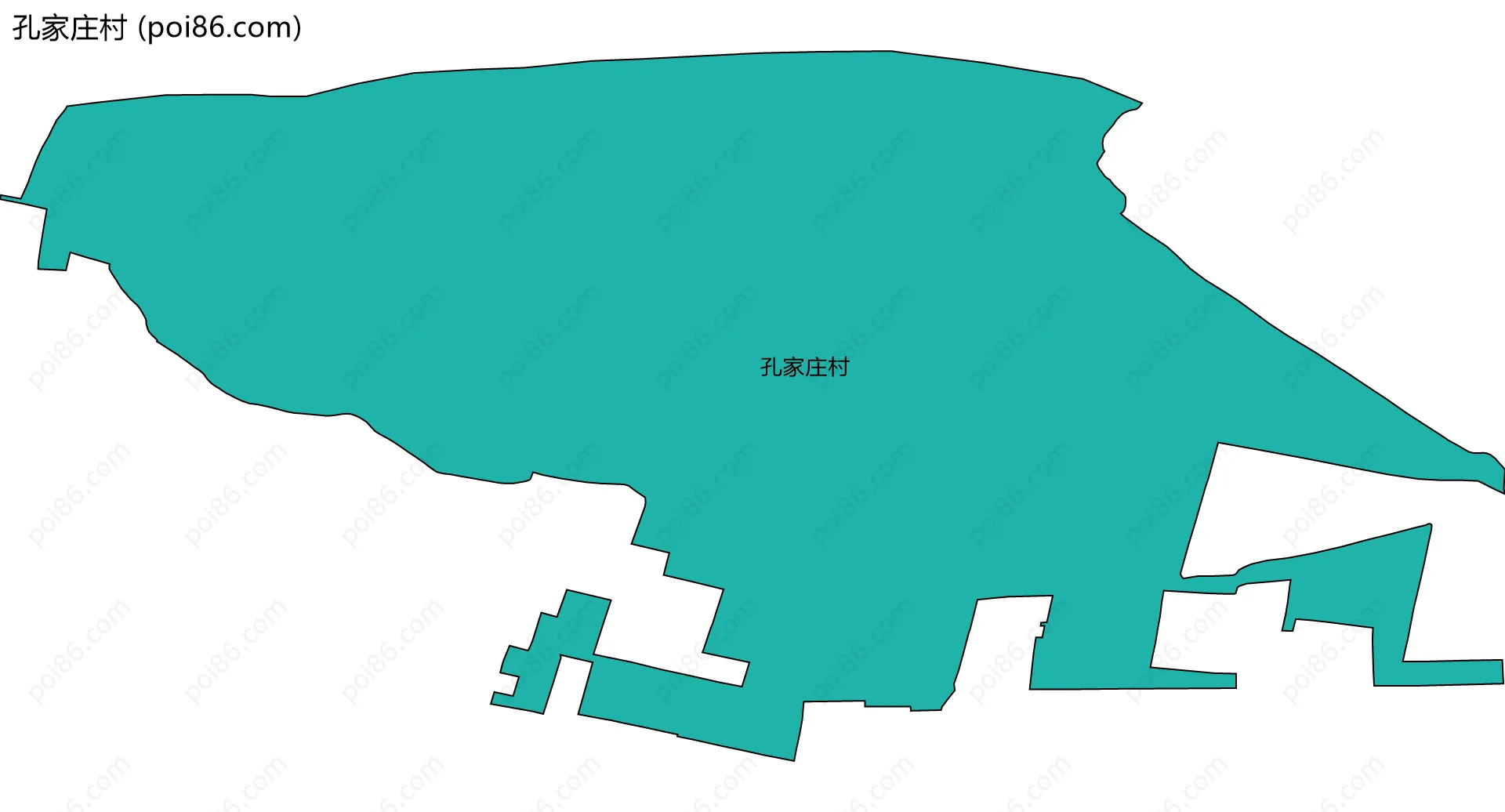 孔家庄村边界地图