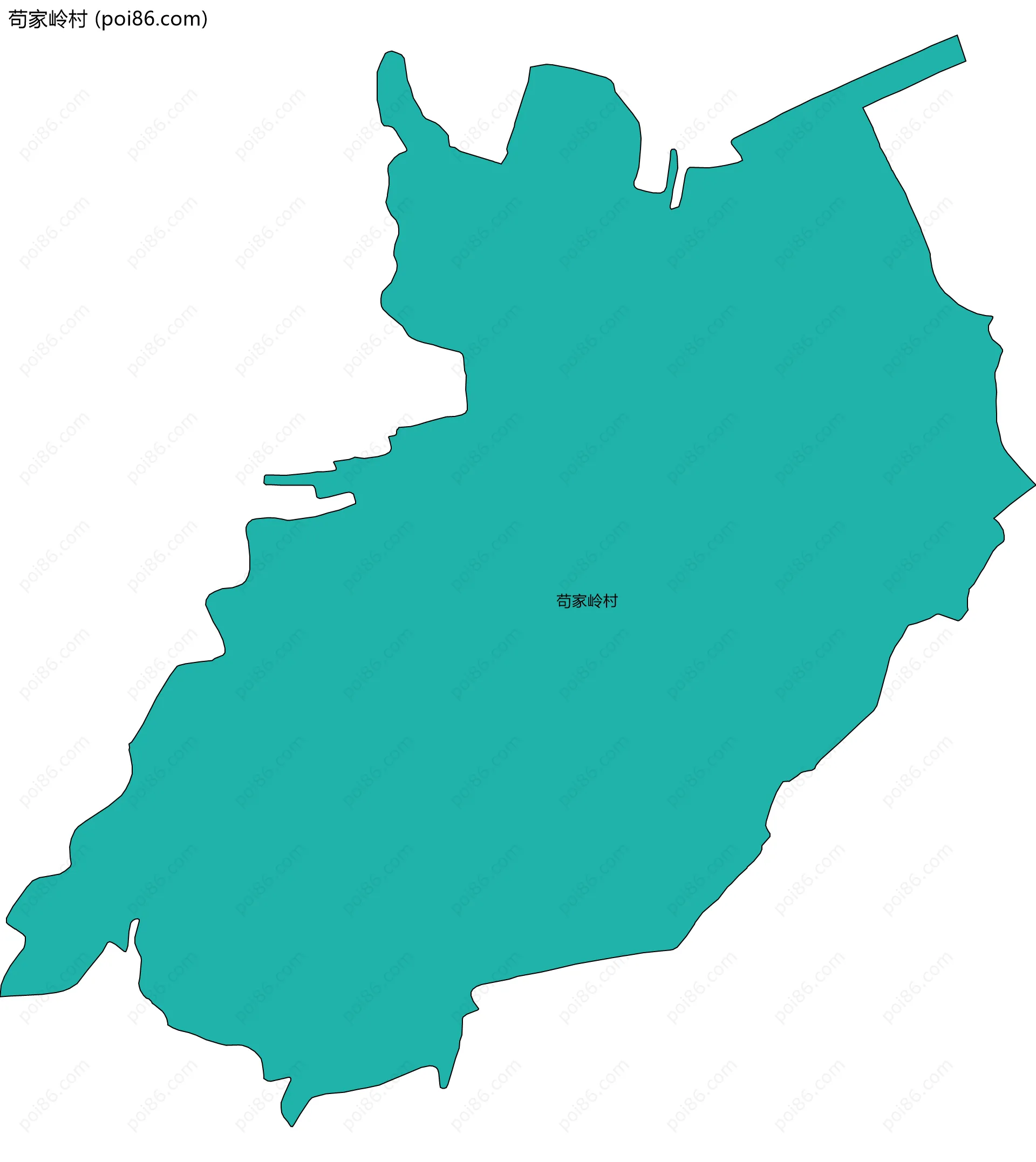 苟家岭村边界地图