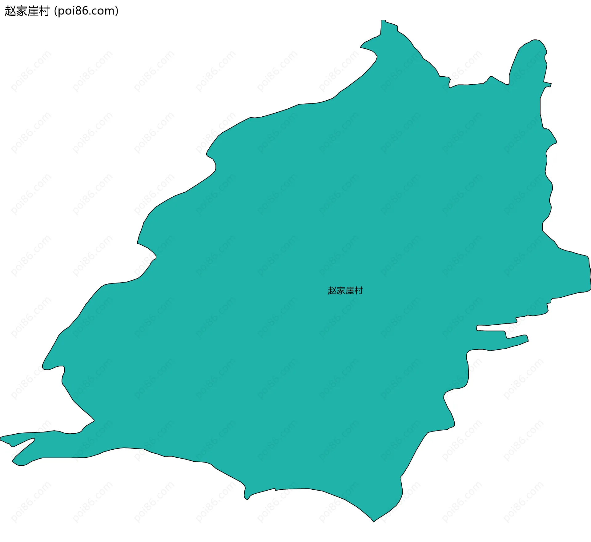 赵家崖村边界地图
