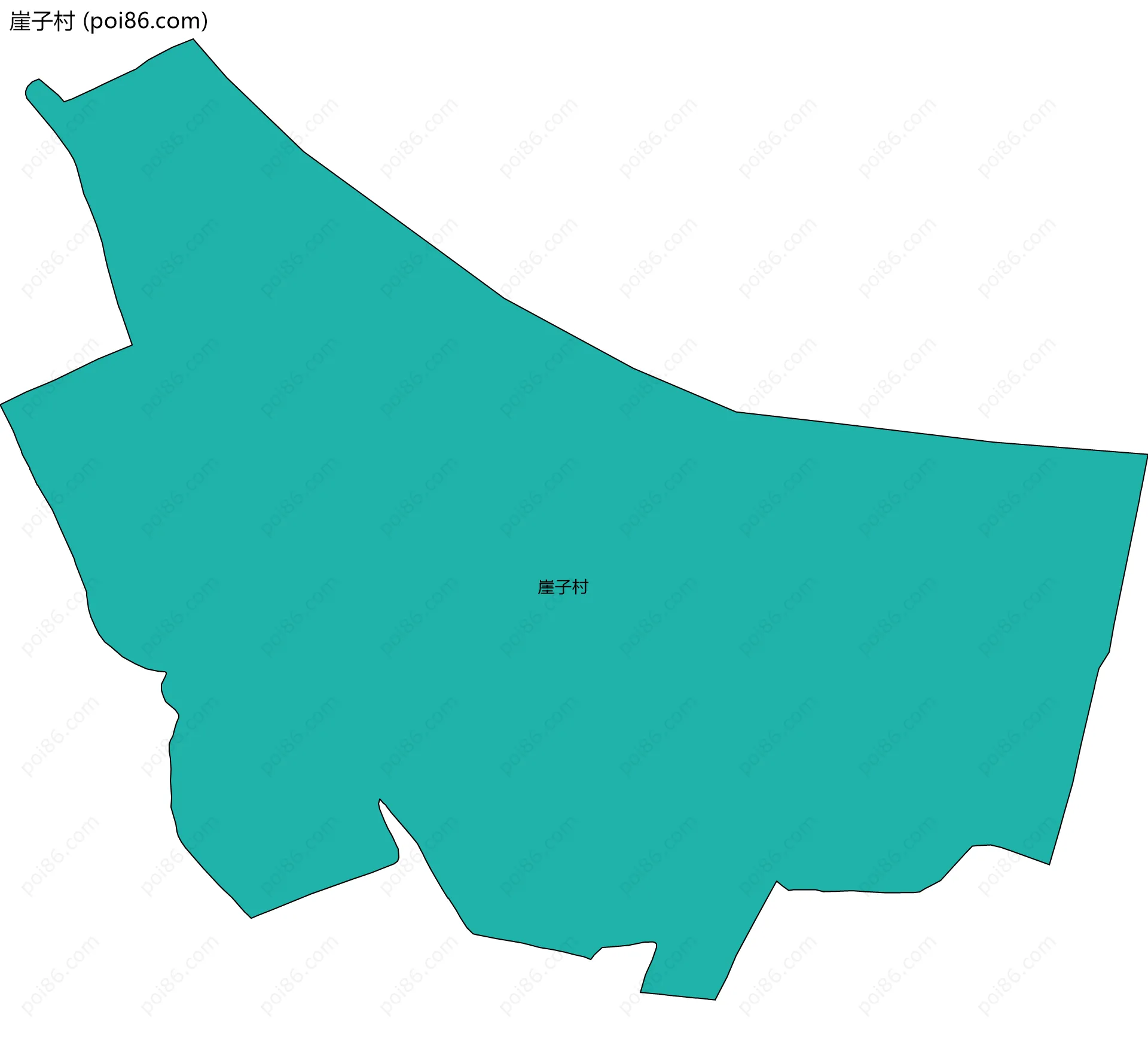 崖子村边界地图