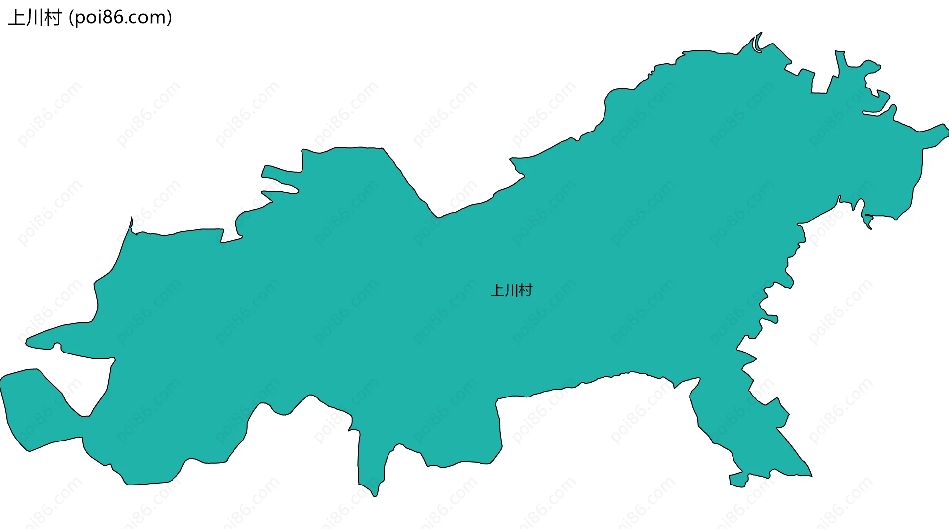 上川村边界地图