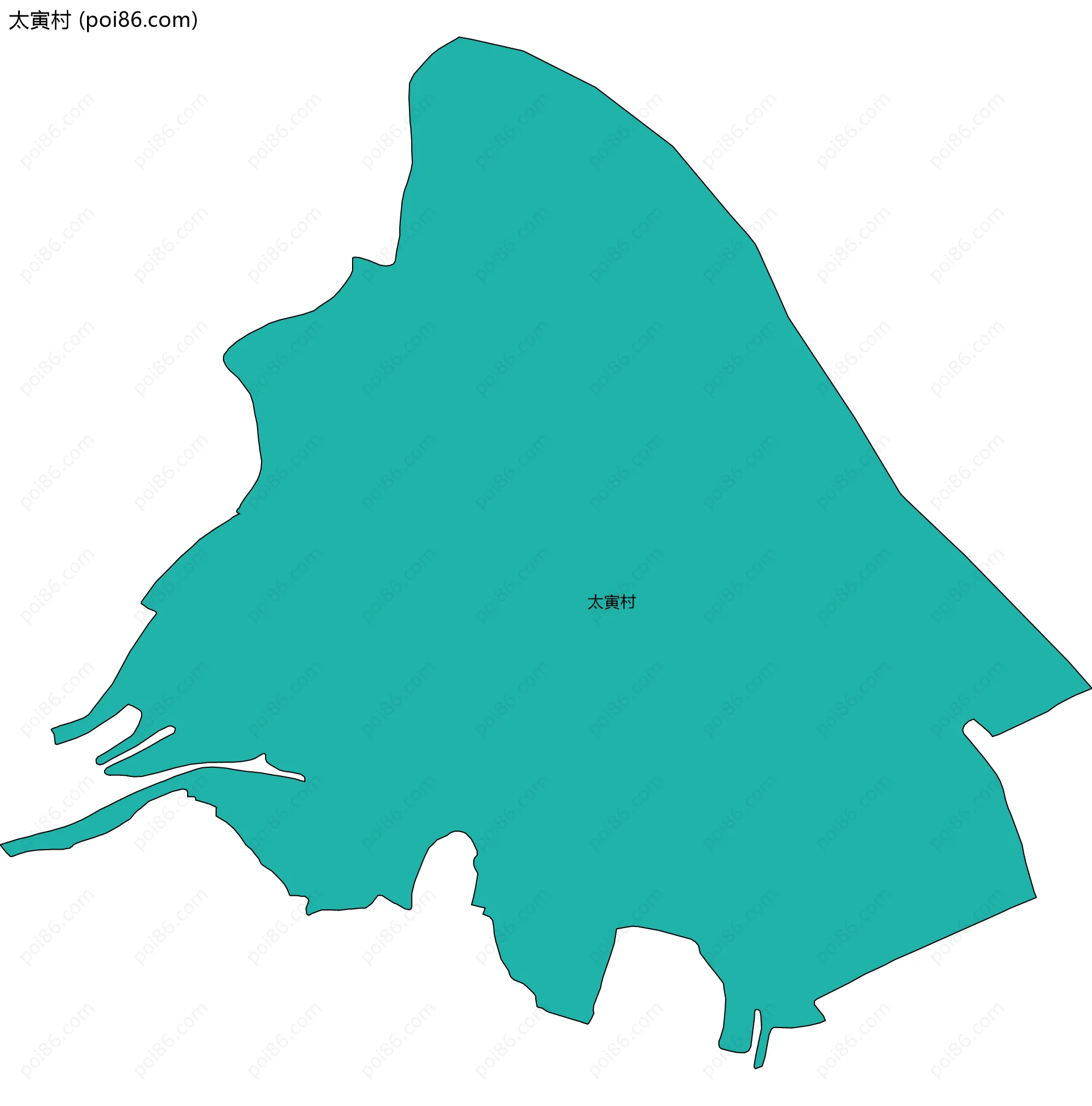 太寅村边界地图