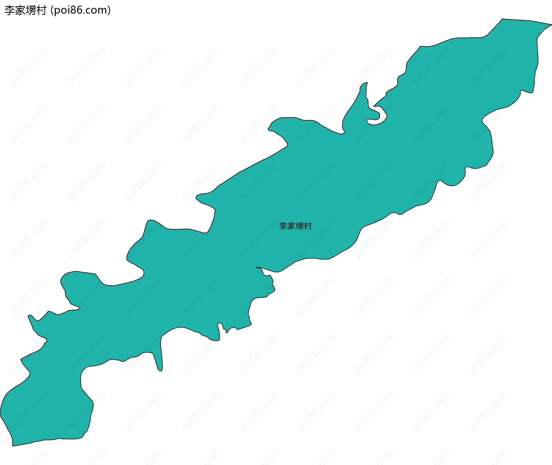 李家塄村边界地图