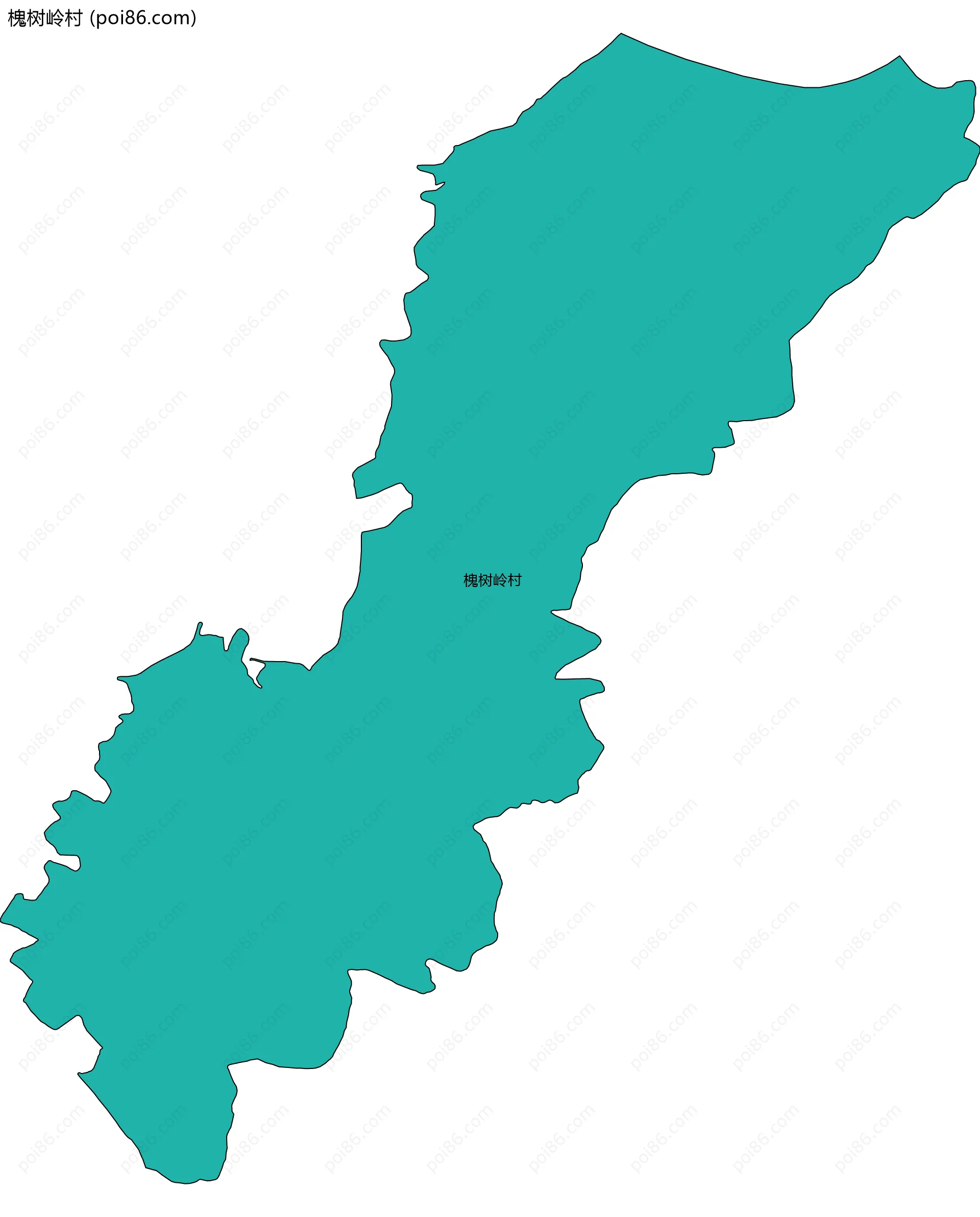 槐树岭村边界地图