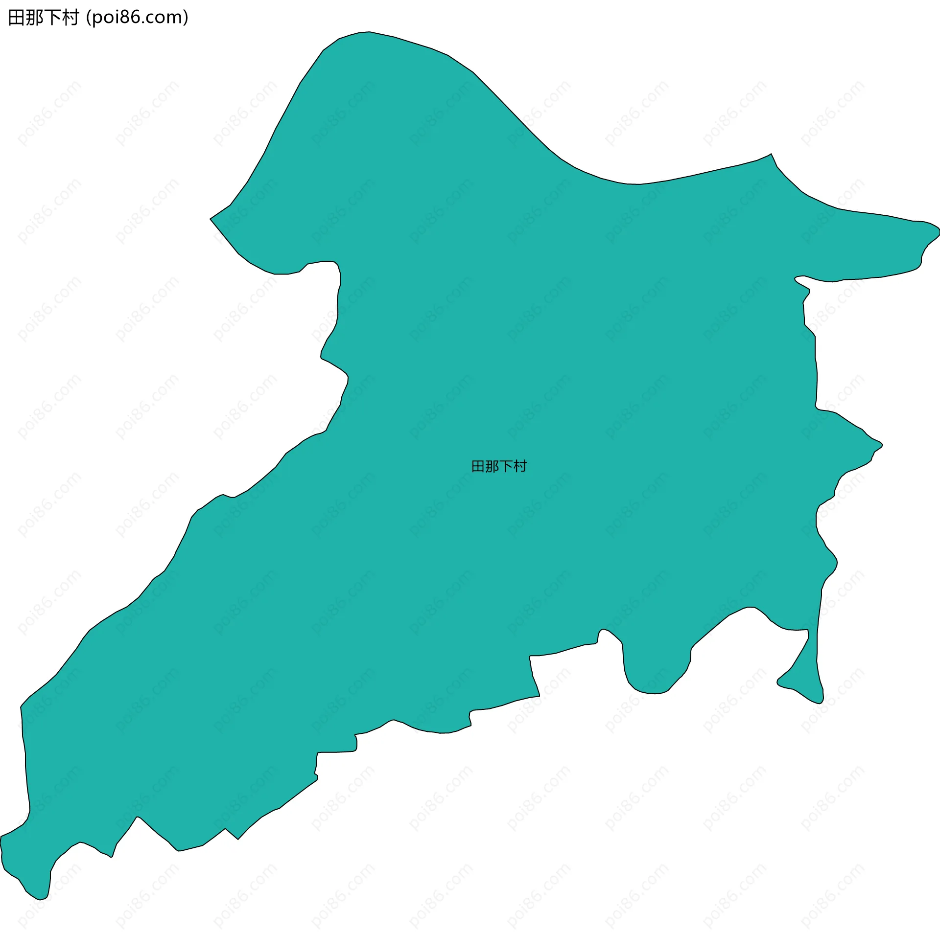 田那下村边界地图