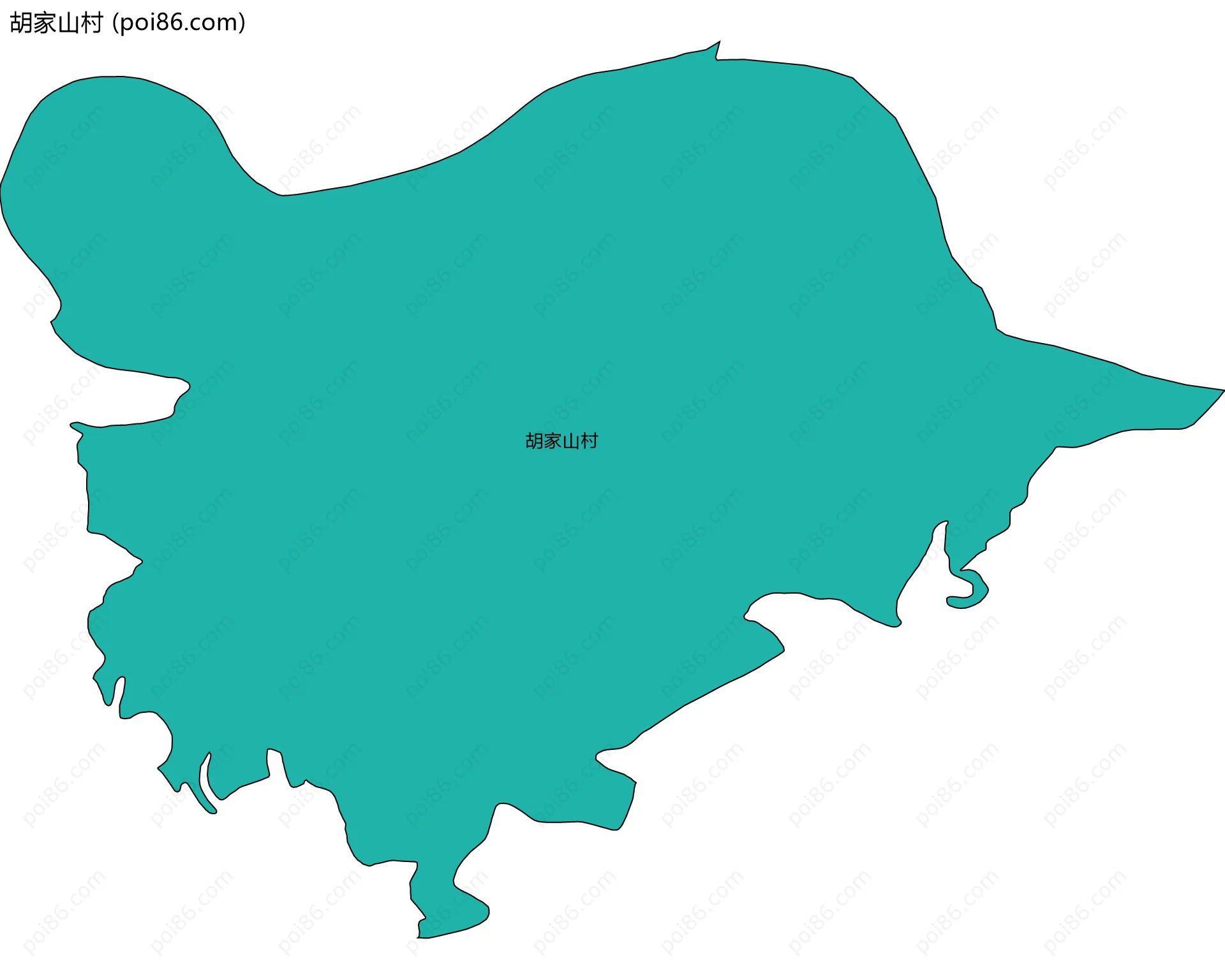 胡家山村边界地图