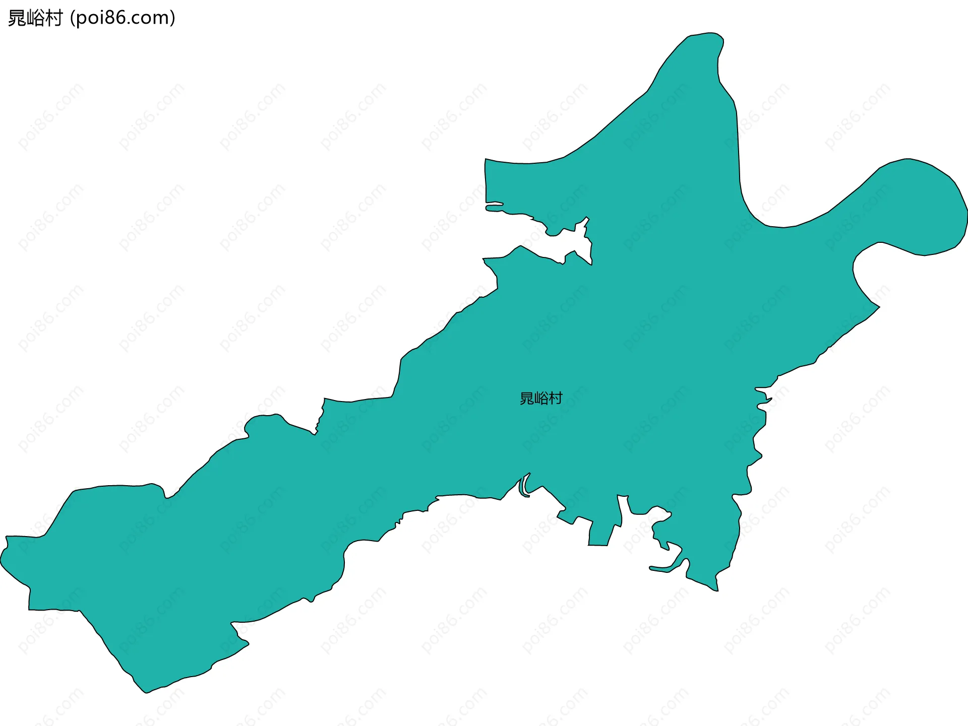 晁峪村边界地图