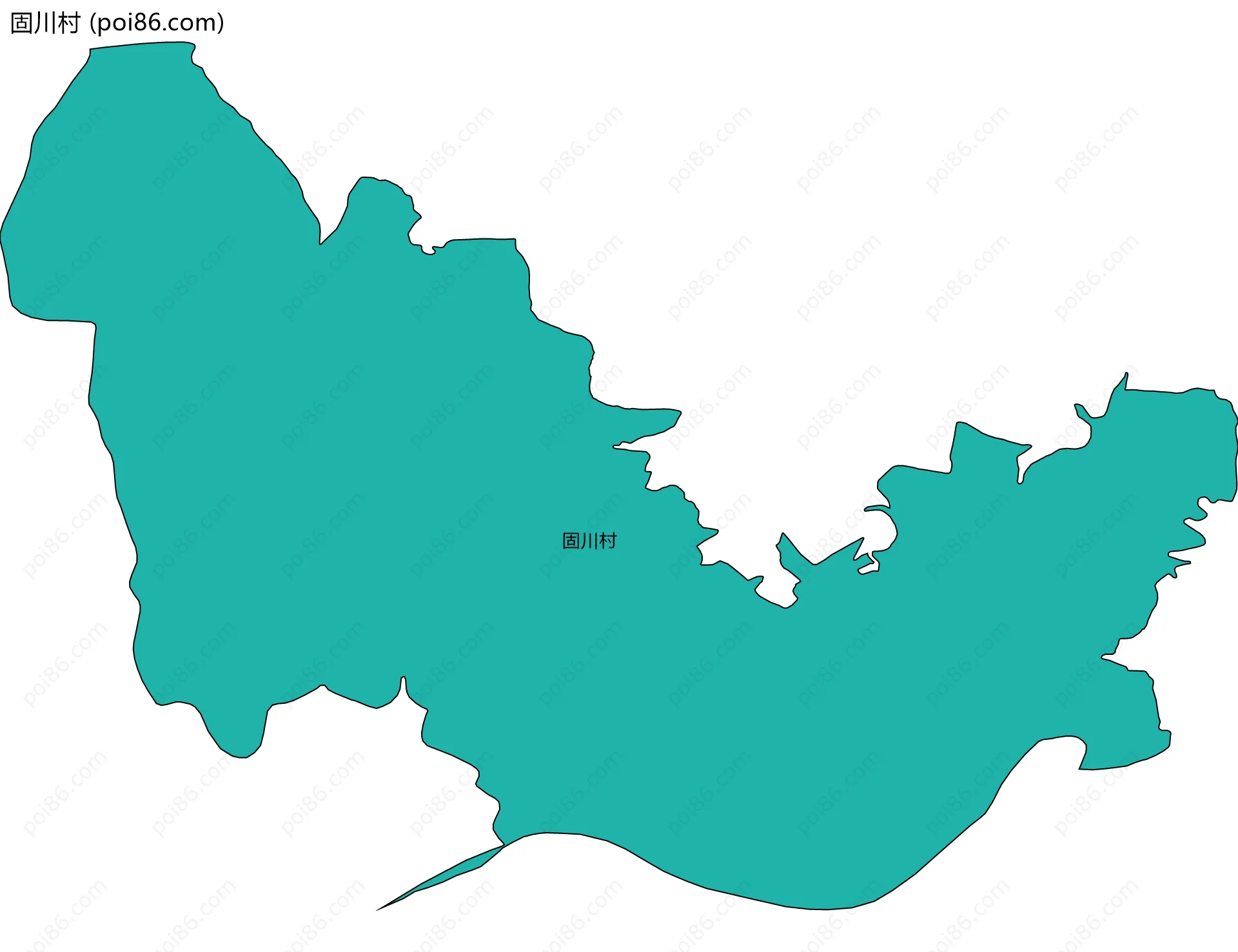 固川村边界地图