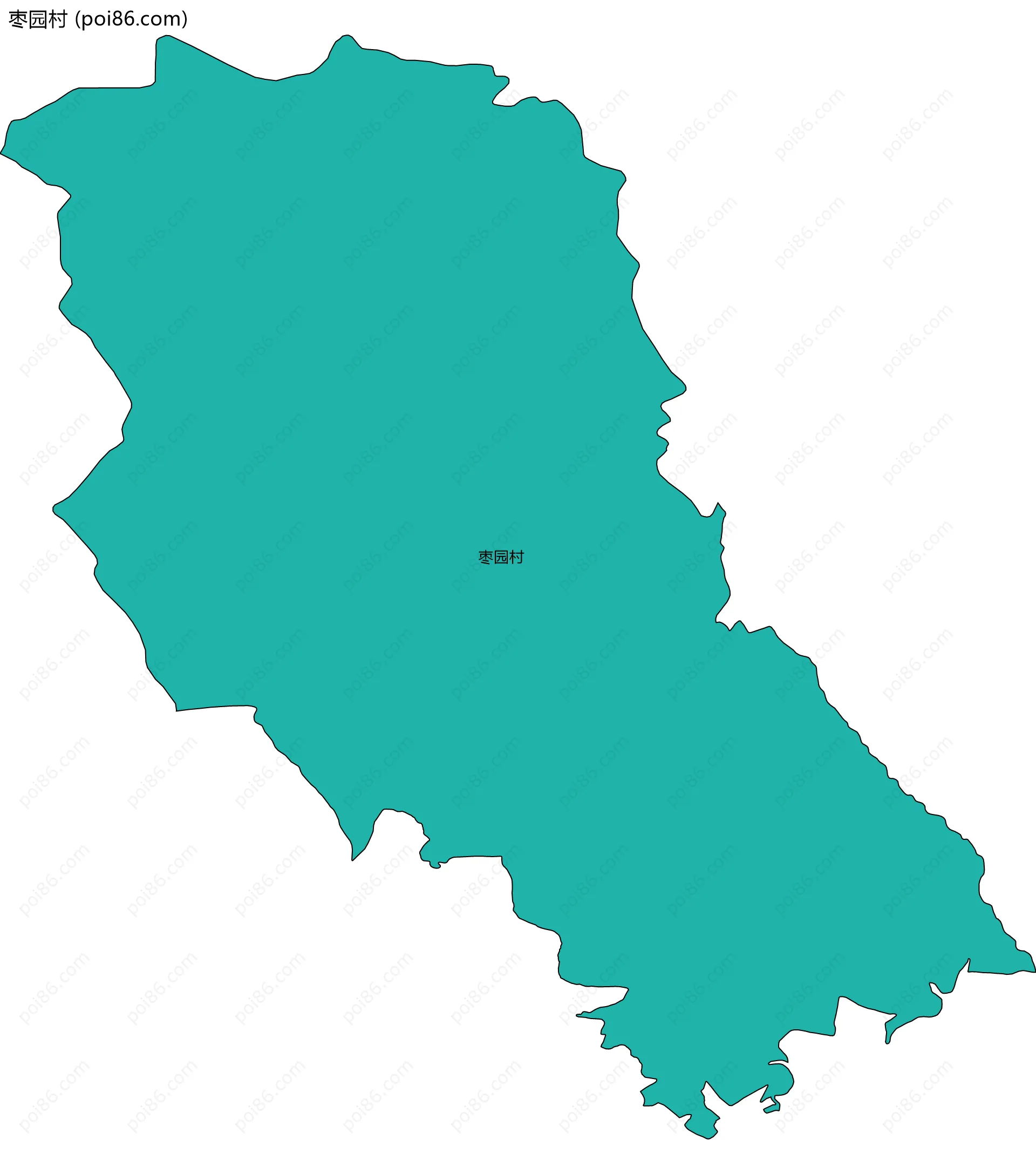 枣园村边界地图