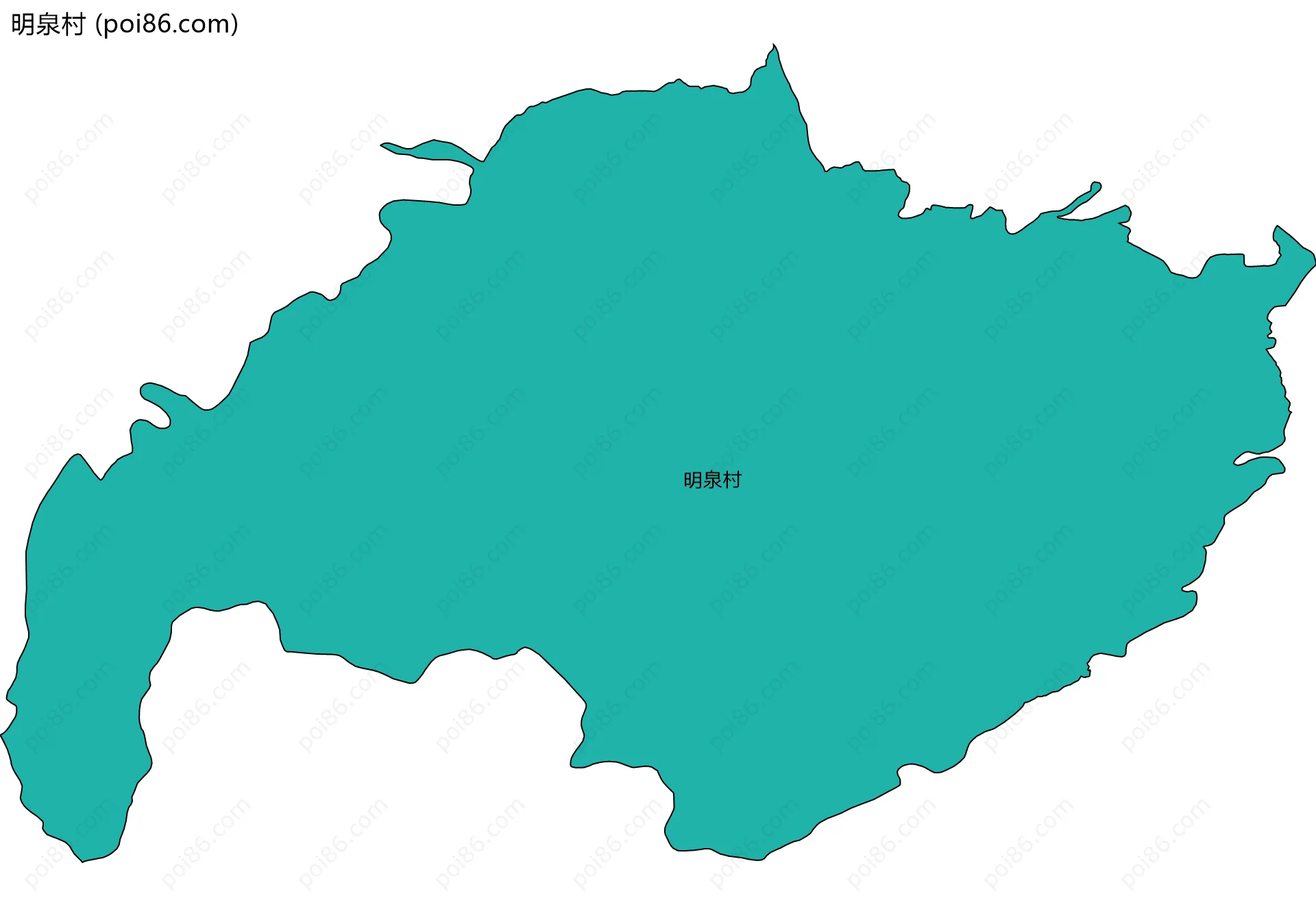明泉村边界地图
