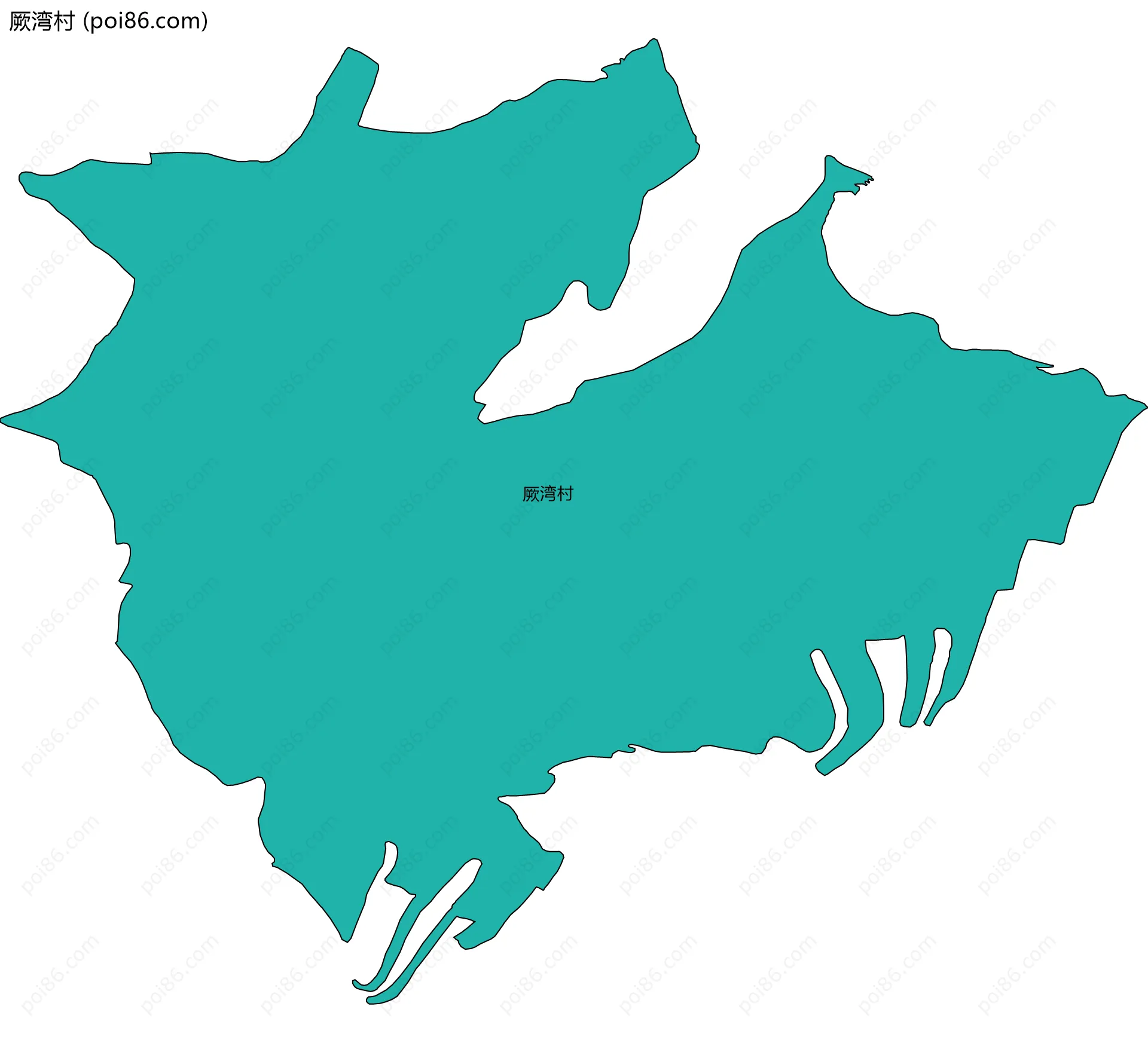 厥湾村边界地图