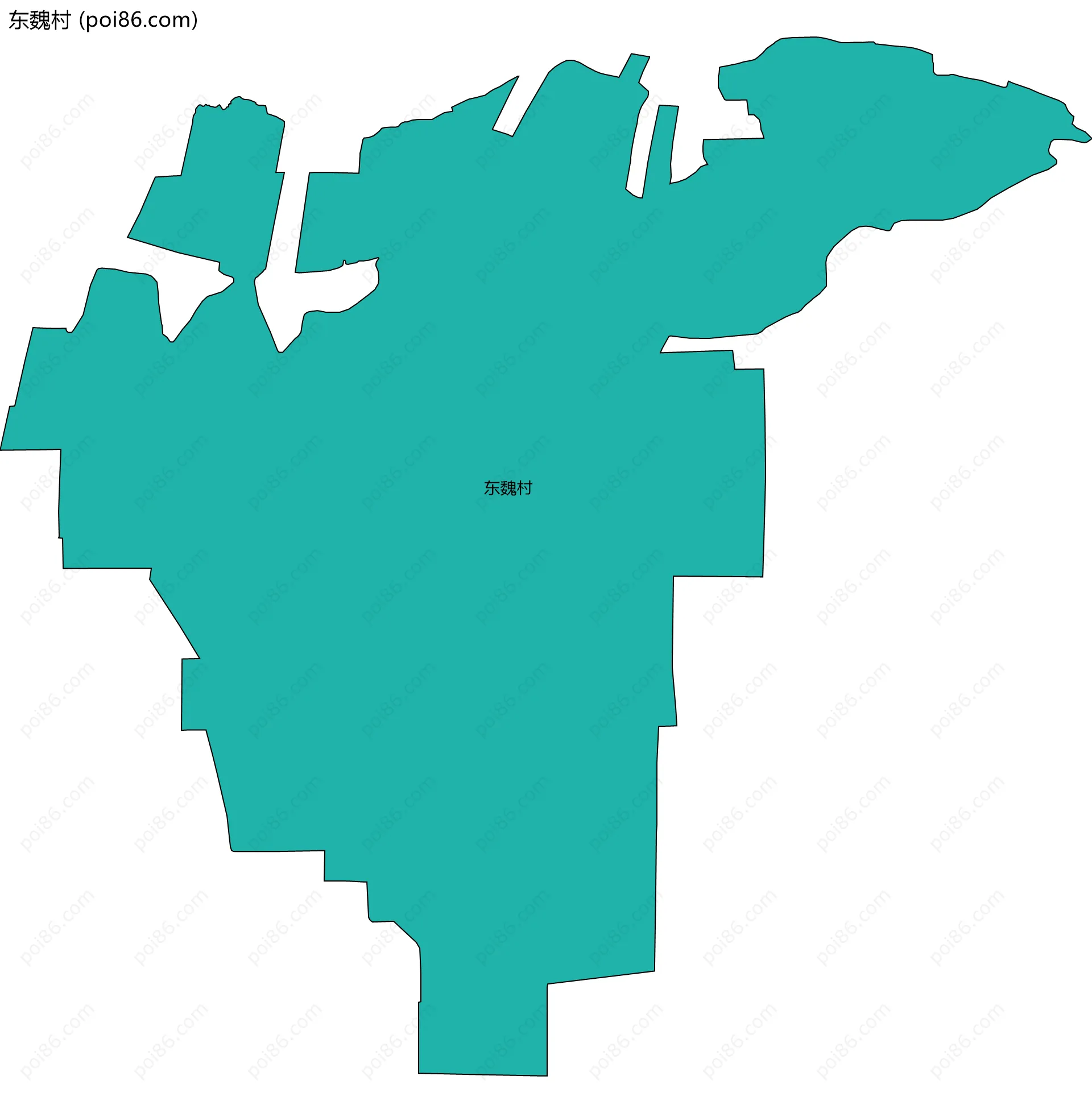 东魏村边界地图