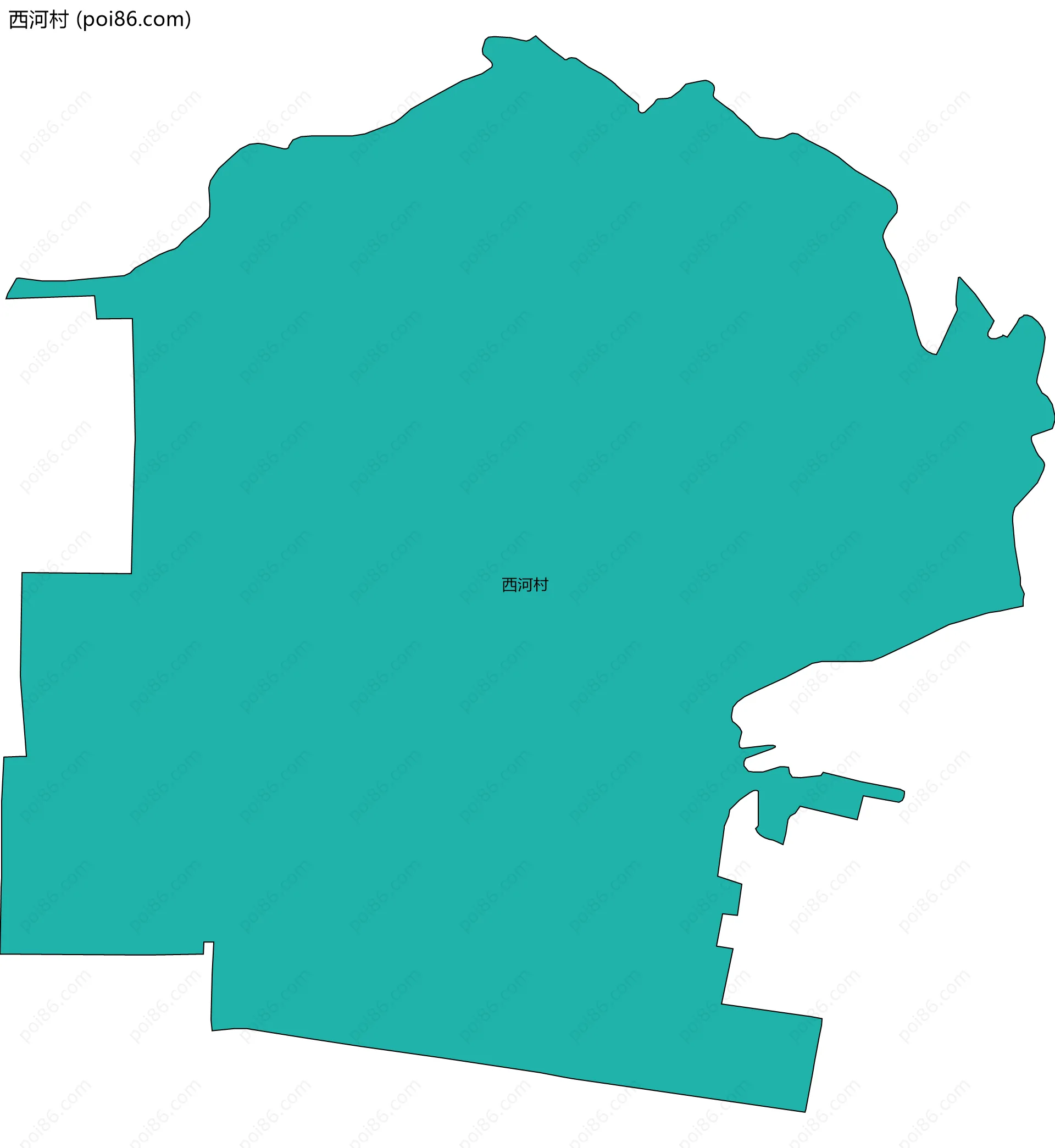 西河村边界地图