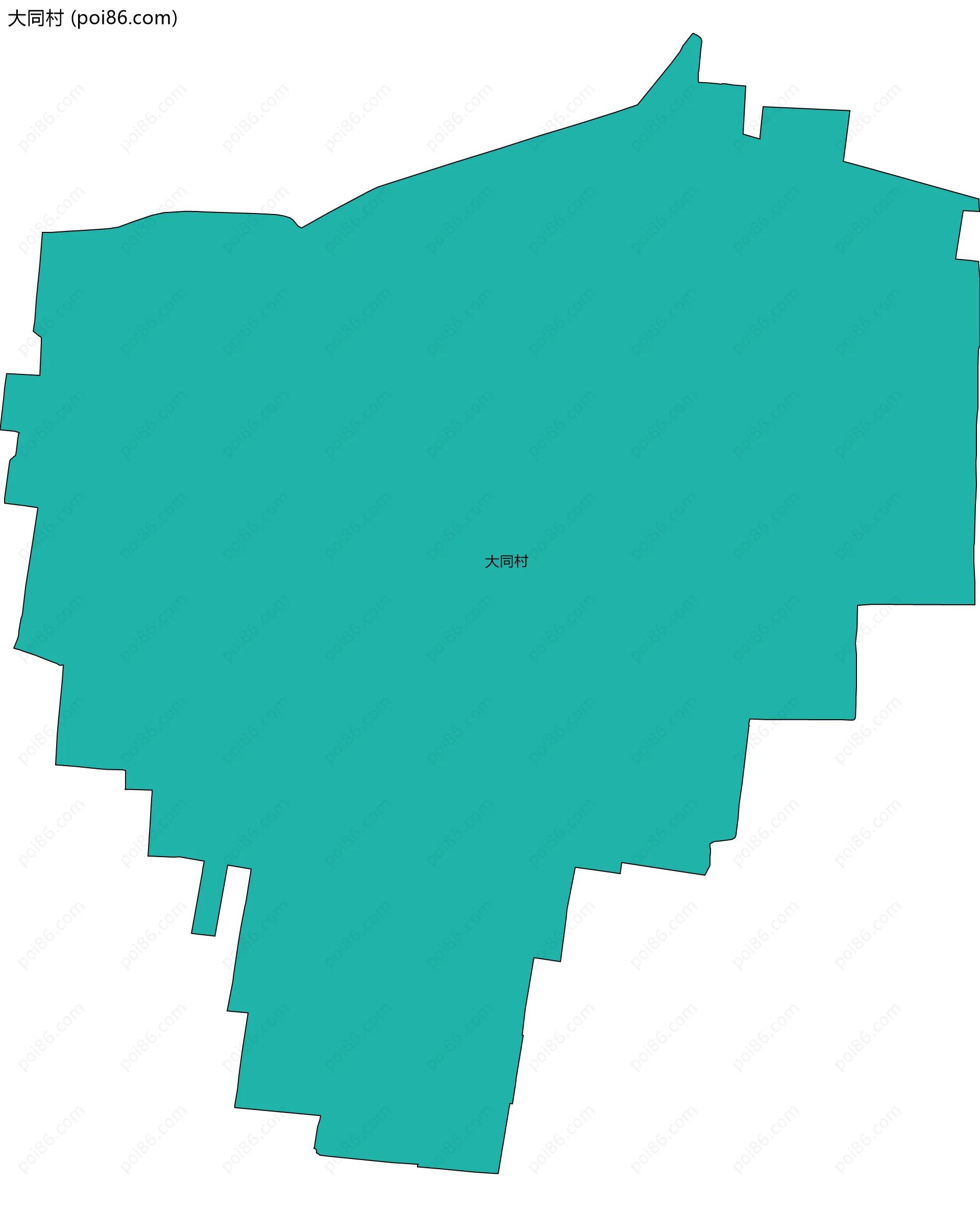 大同村边界地图