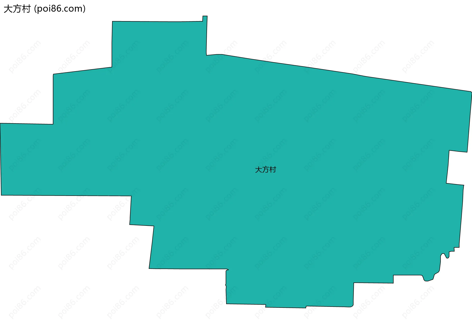 大方村边界地图