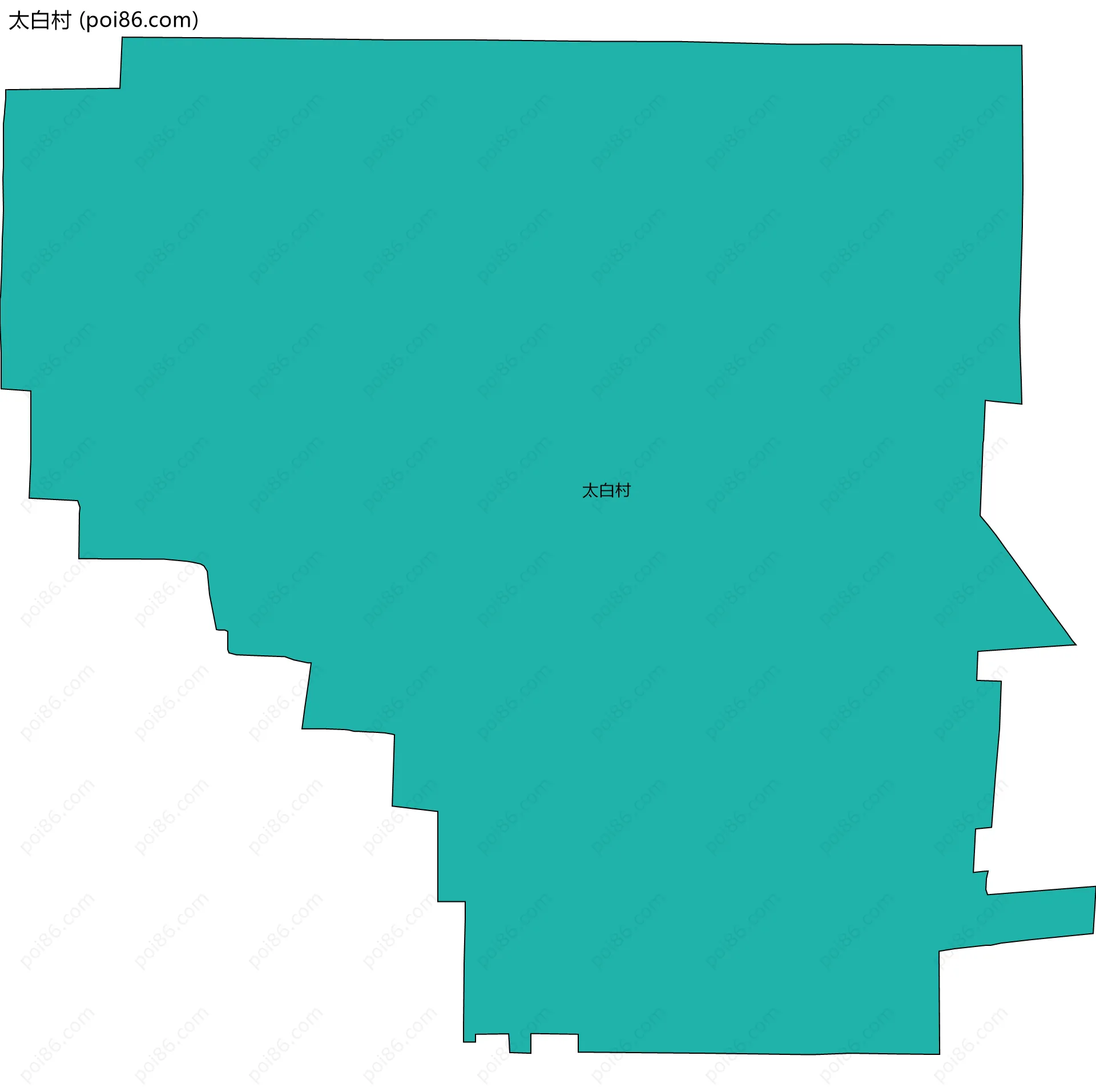 太白村边界地图
