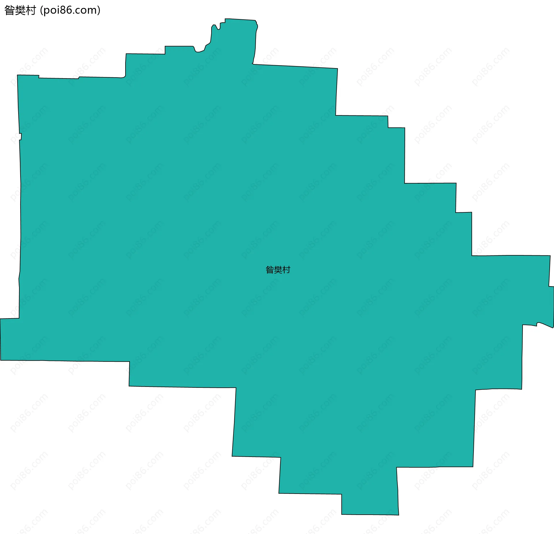 昝樊村边界地图
