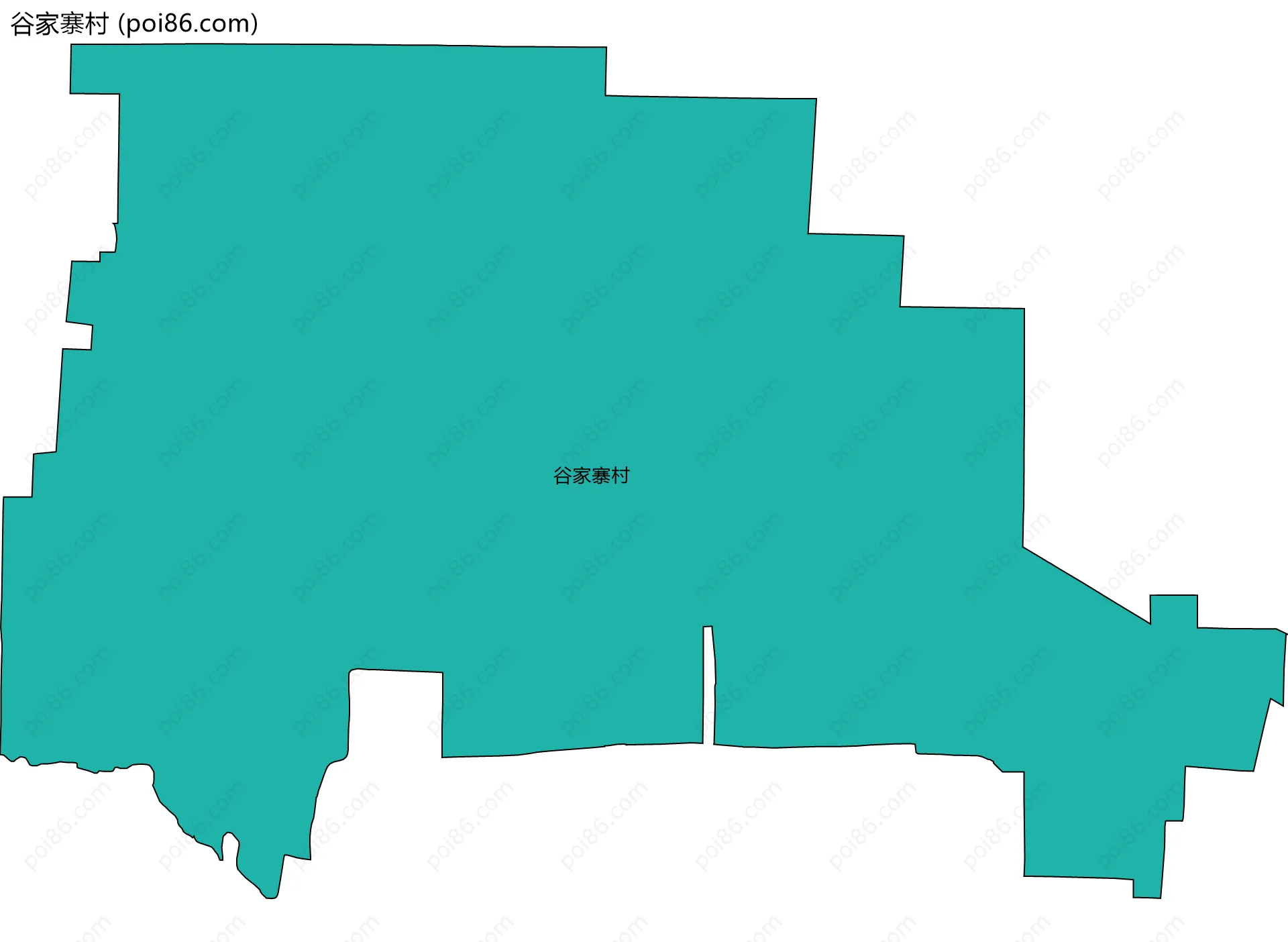 谷家寨村边界地图