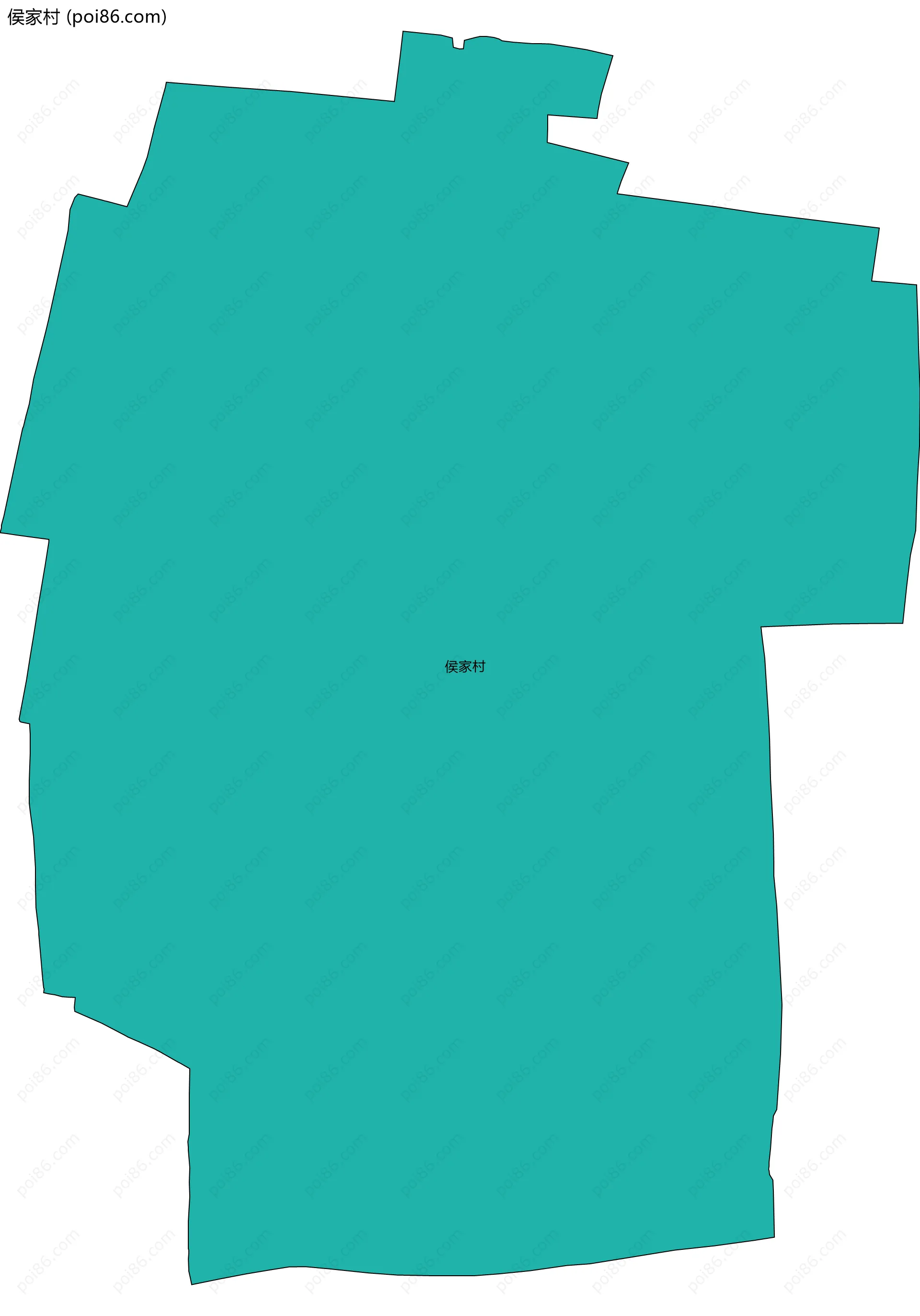 侯家村边界地图