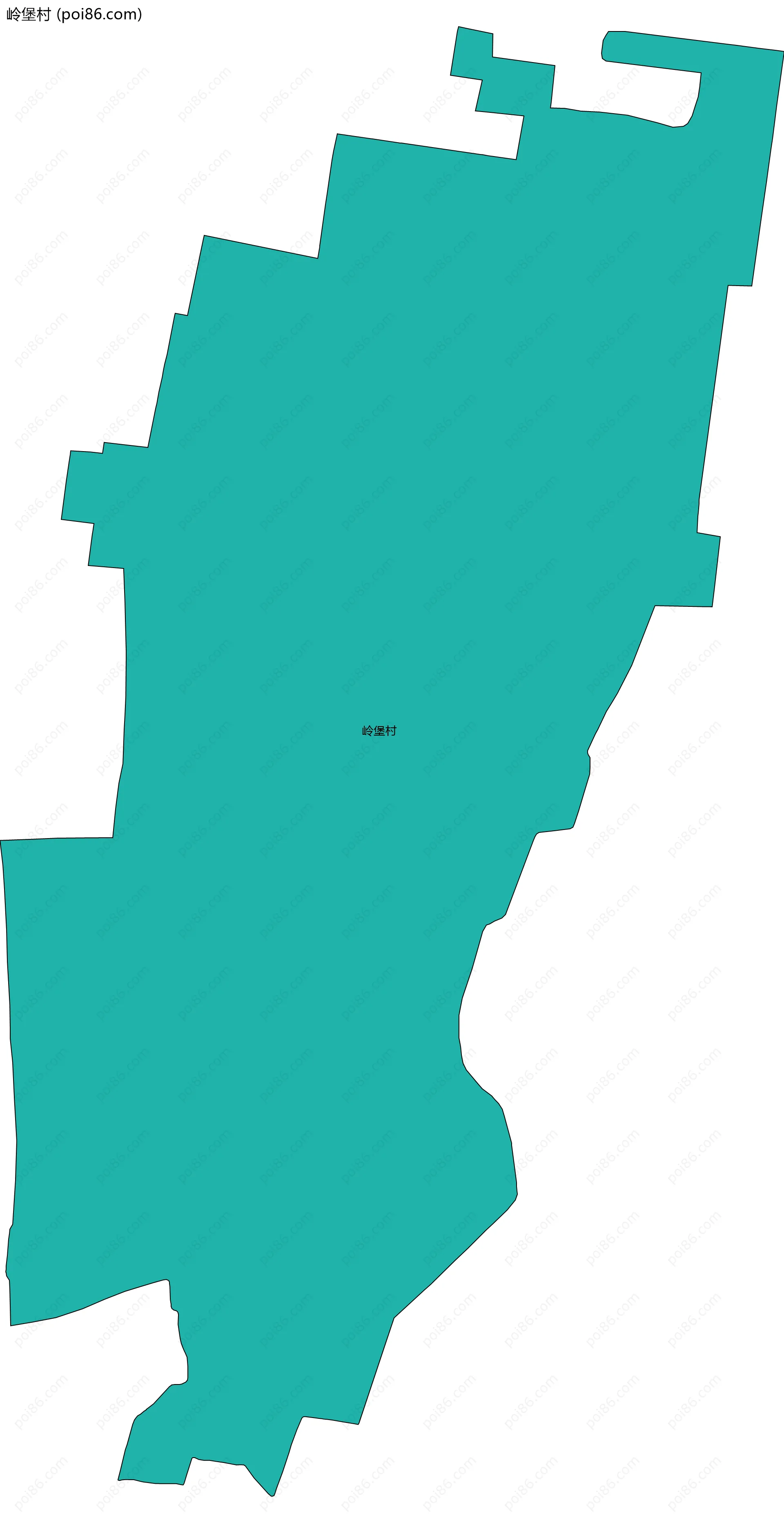 岭堡村边界地图