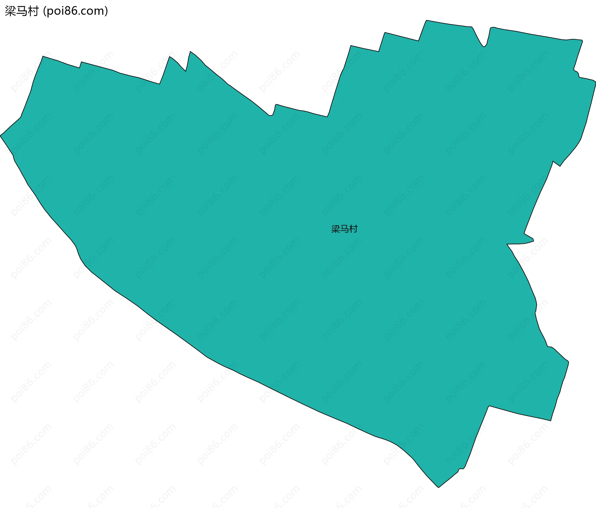 梁马村边界地图