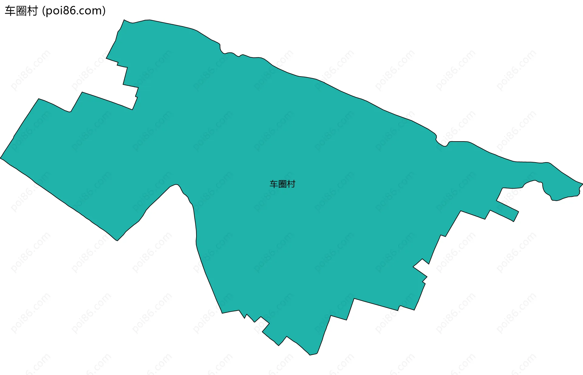 车圈村边界地图