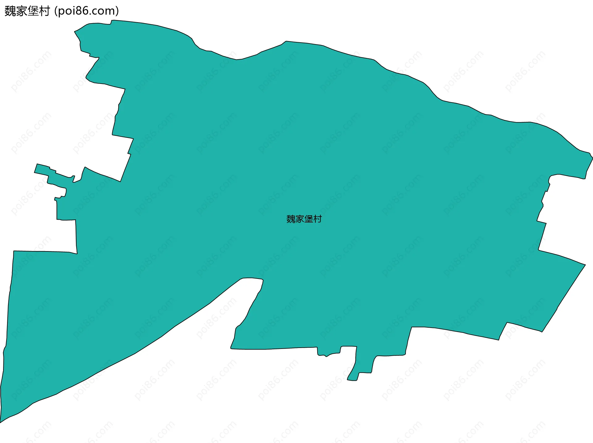 魏家堡村边界地图