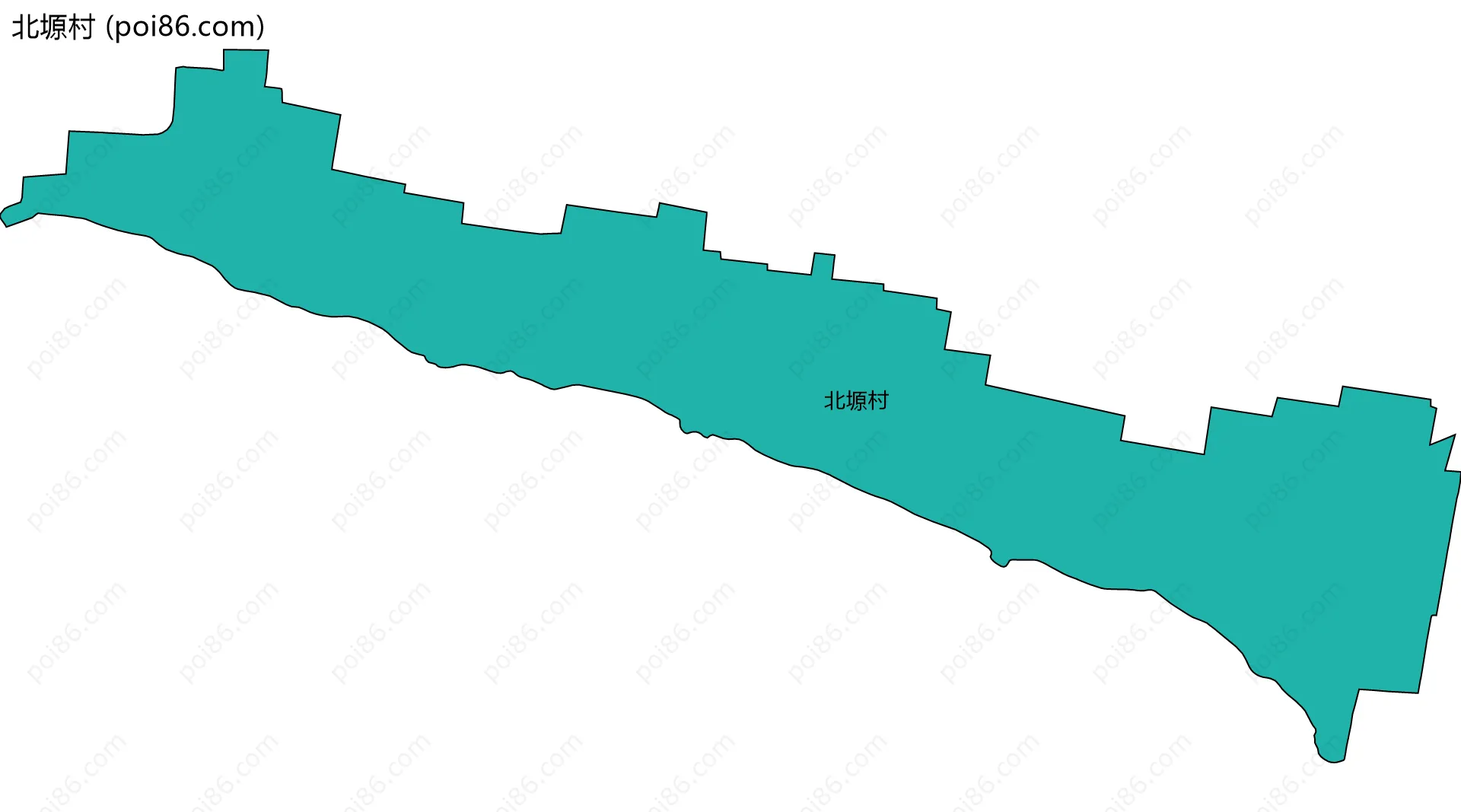 北塬村边界地图