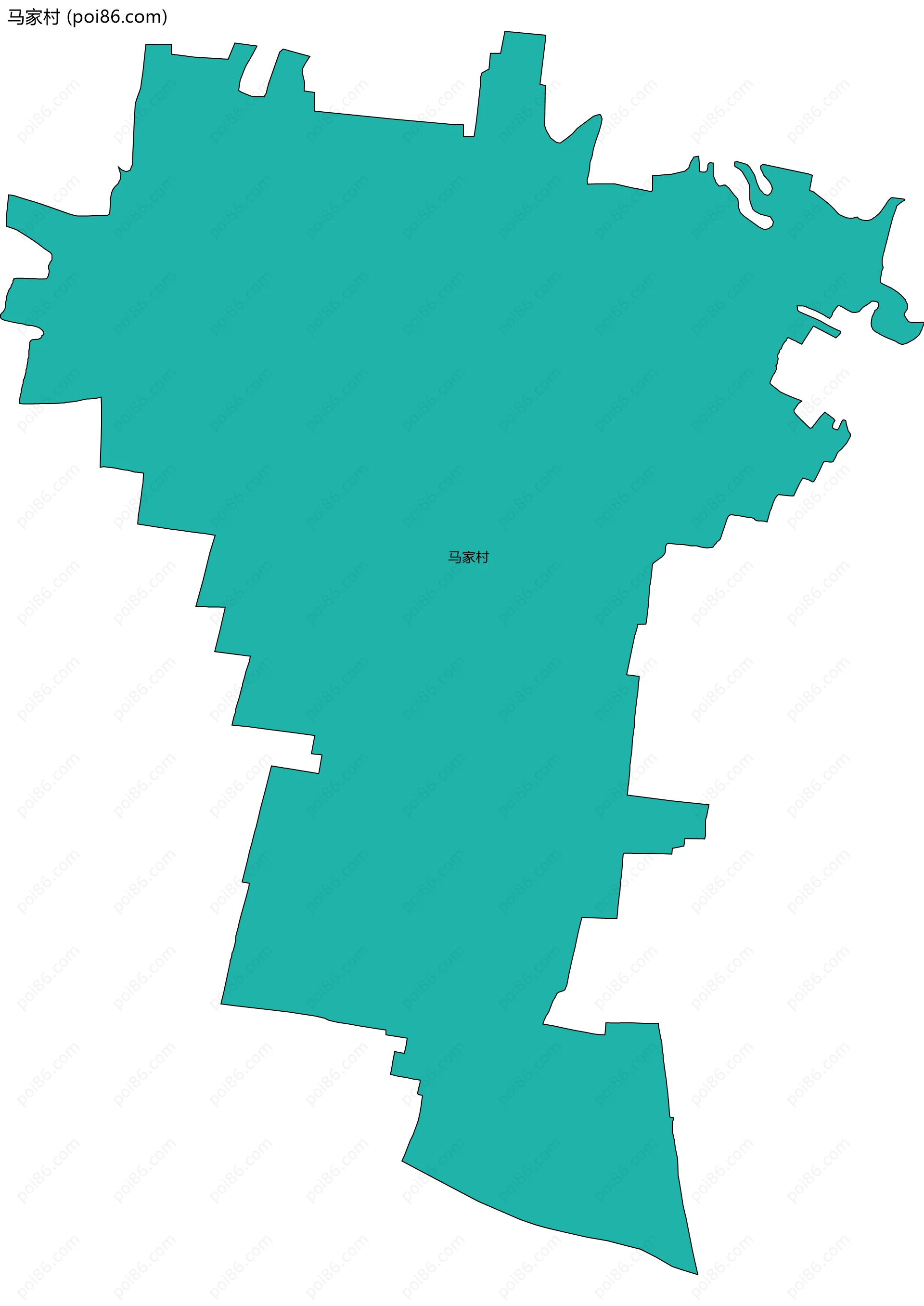 马家村边界地图