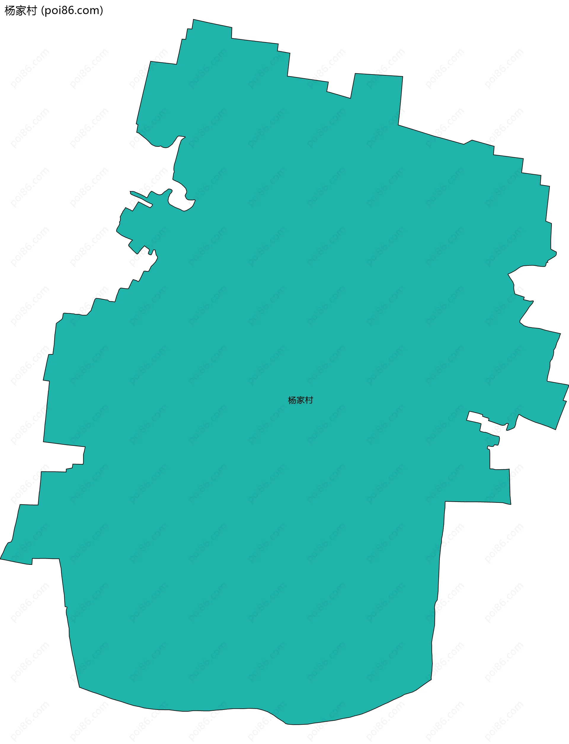 杨家村边界地图