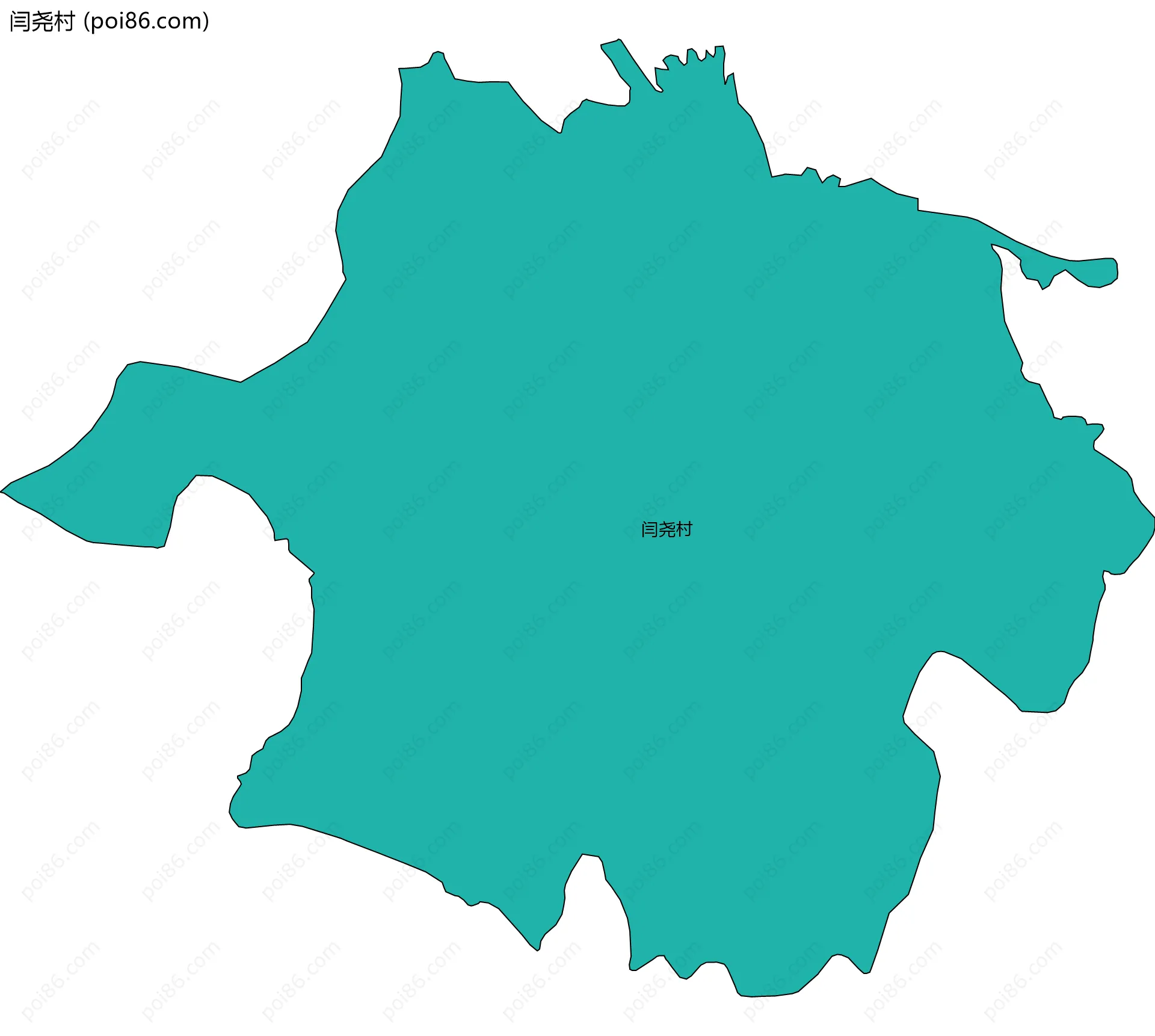 闫尧村边界地图