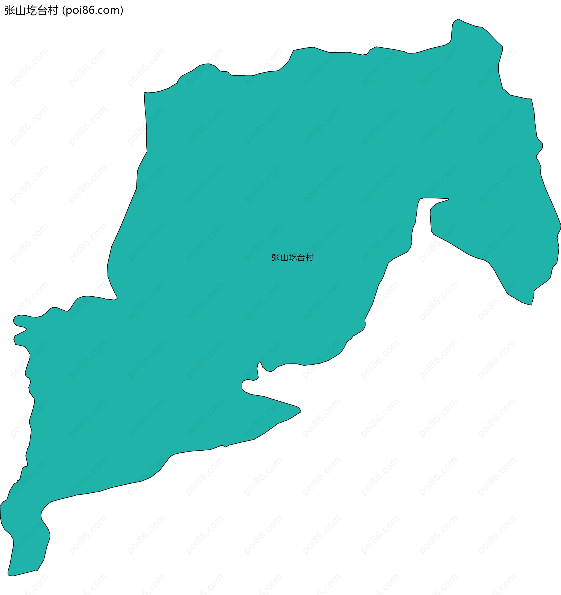 张山圪台村边界地图