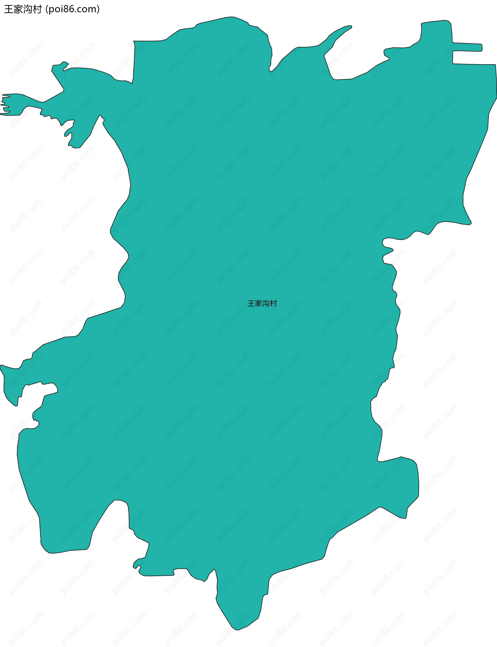 王家沟村边界地图