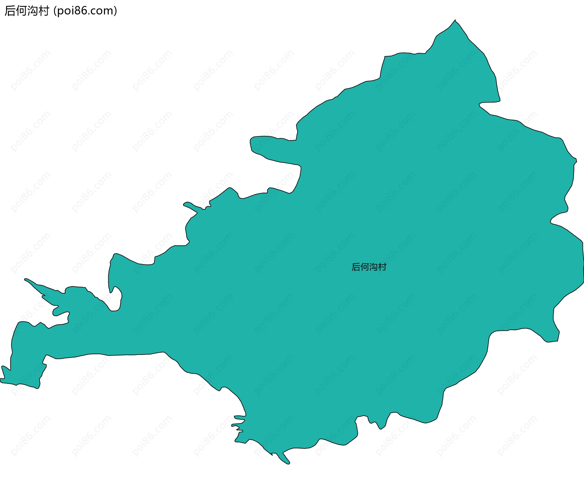 后何沟村边界地图