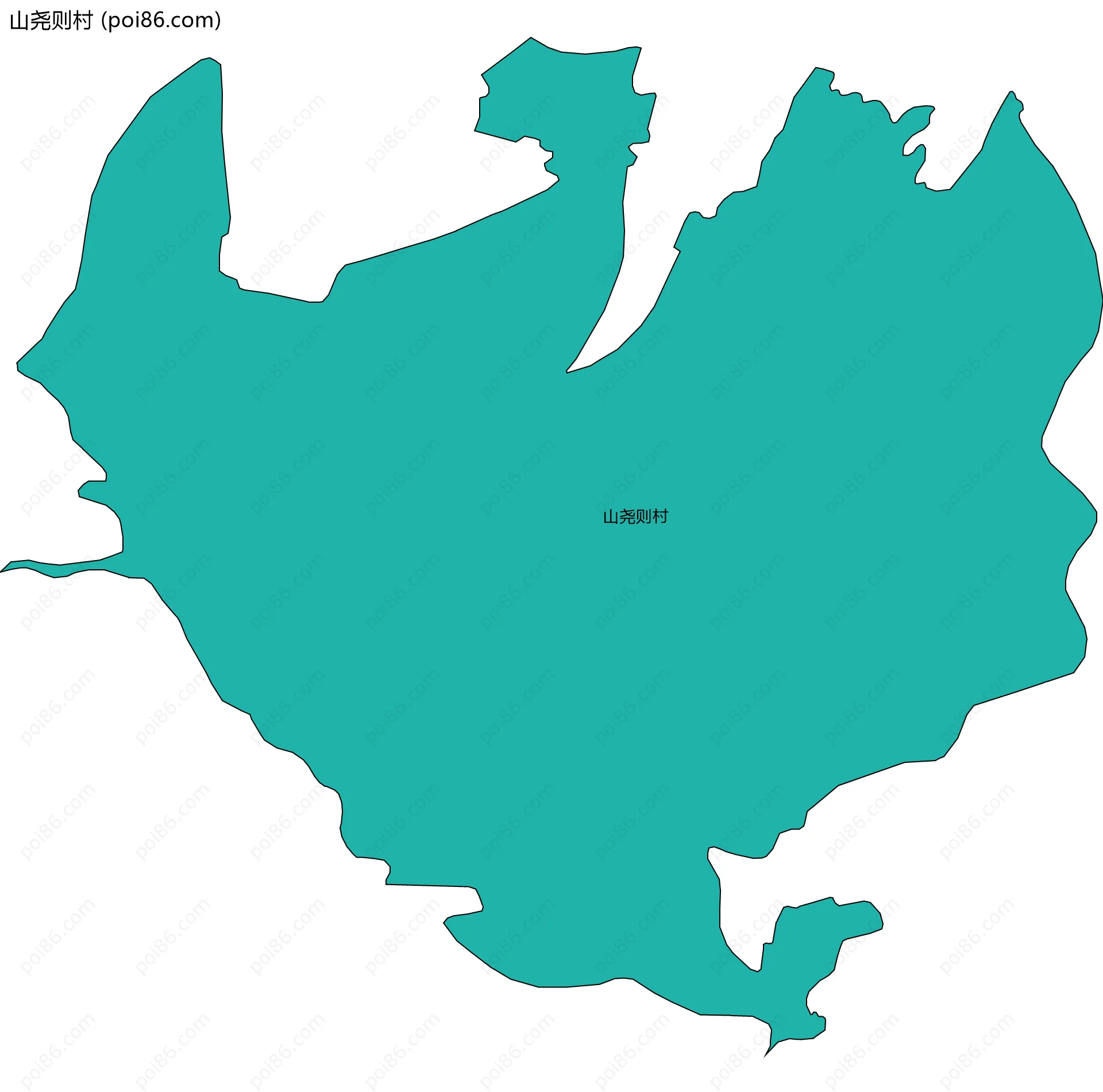 山尧则村边界地图