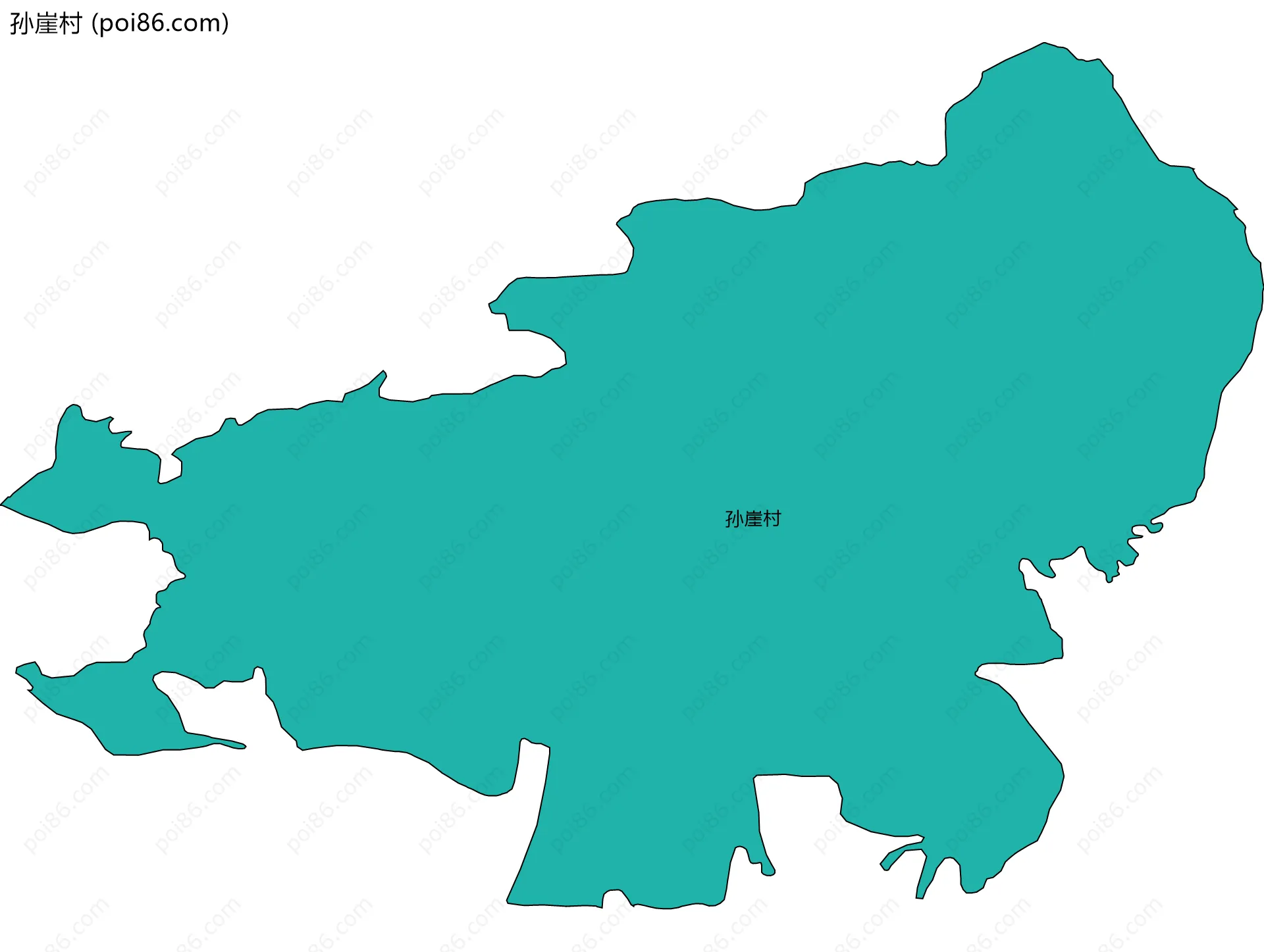 孙崖村边界地图