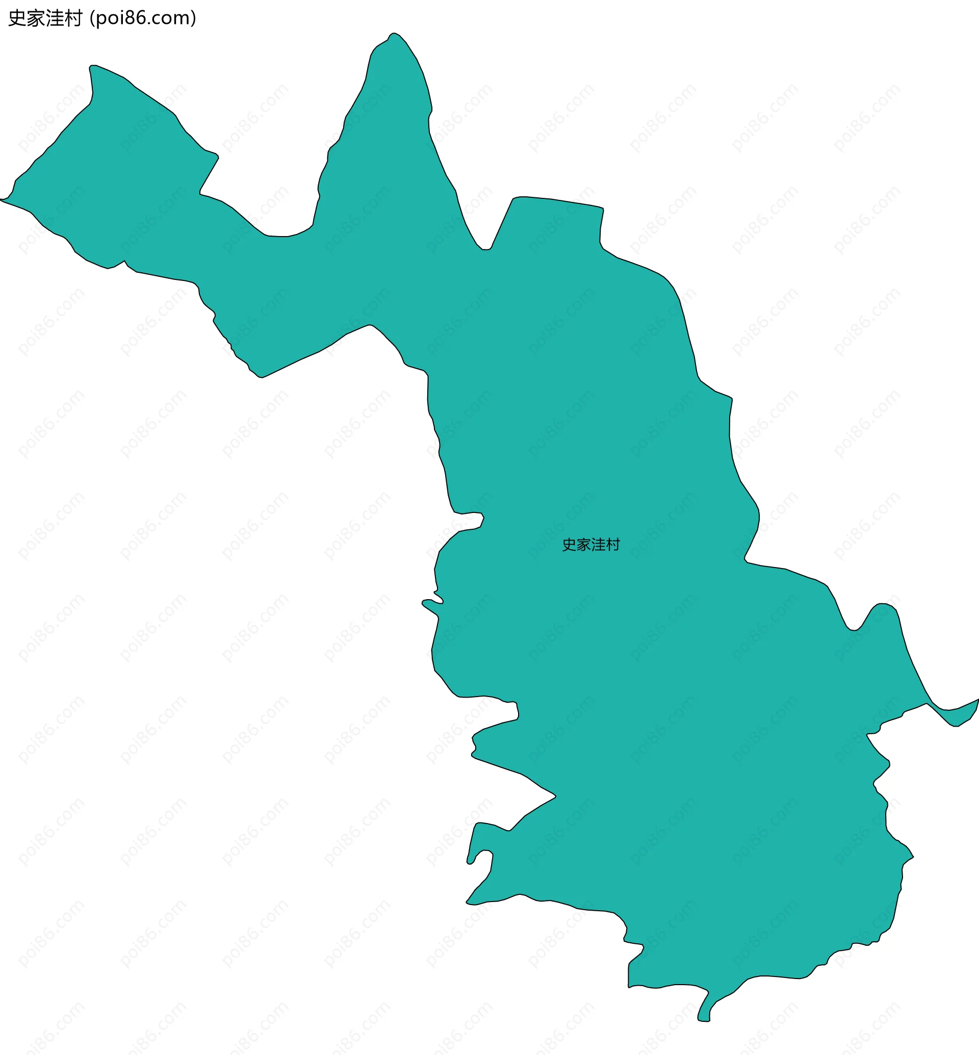 史家洼村边界地图