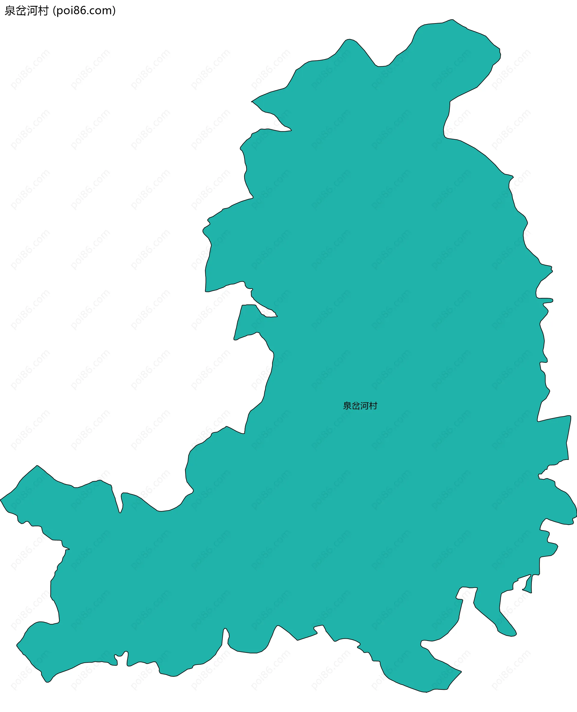 泉岔河村边界地图