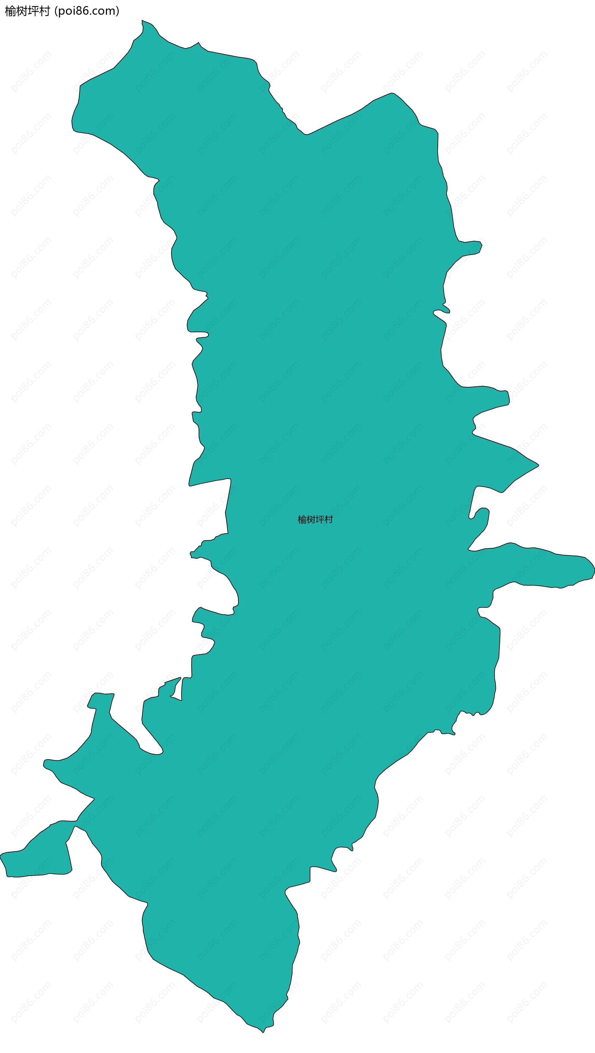 榆树坪村边界地图