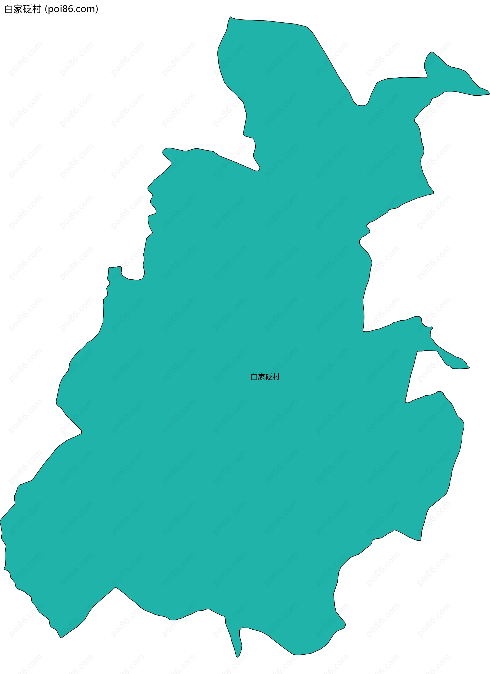 白家砭村边界地图